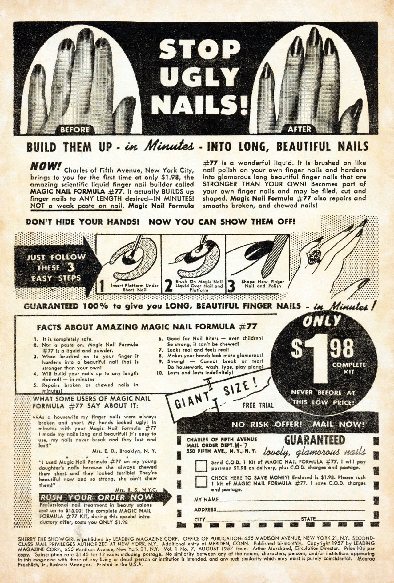 Read online Sherry the Showgirl (1957) comic -  Issue #7 - 2