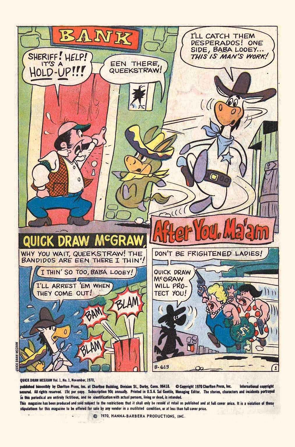 Read online Quick Draw McGraw comic -  Issue #1 - 2
