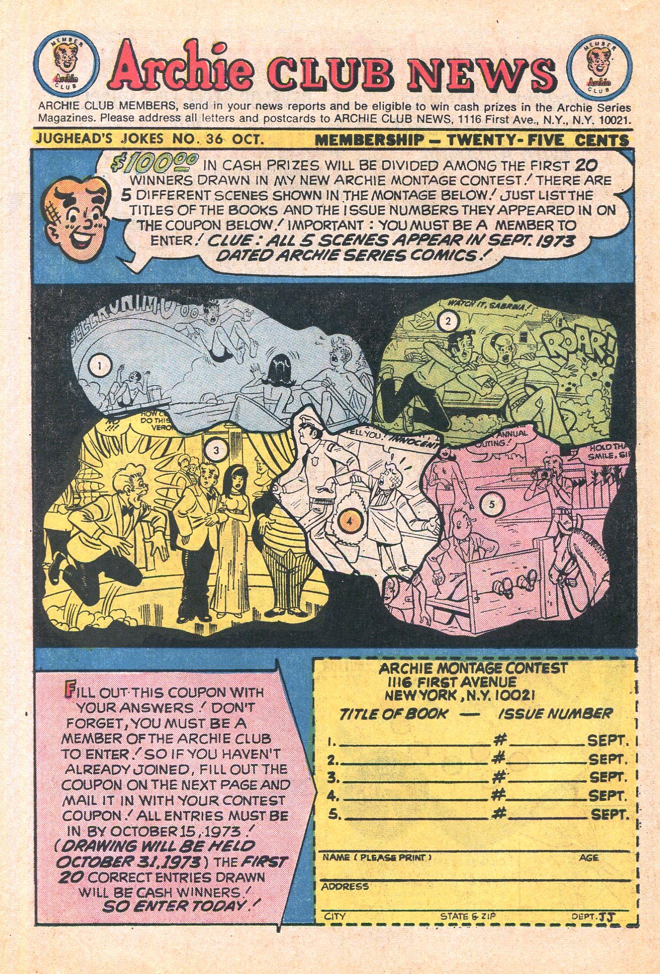 Read online Jughead's Jokes comic -  Issue #36 - 42