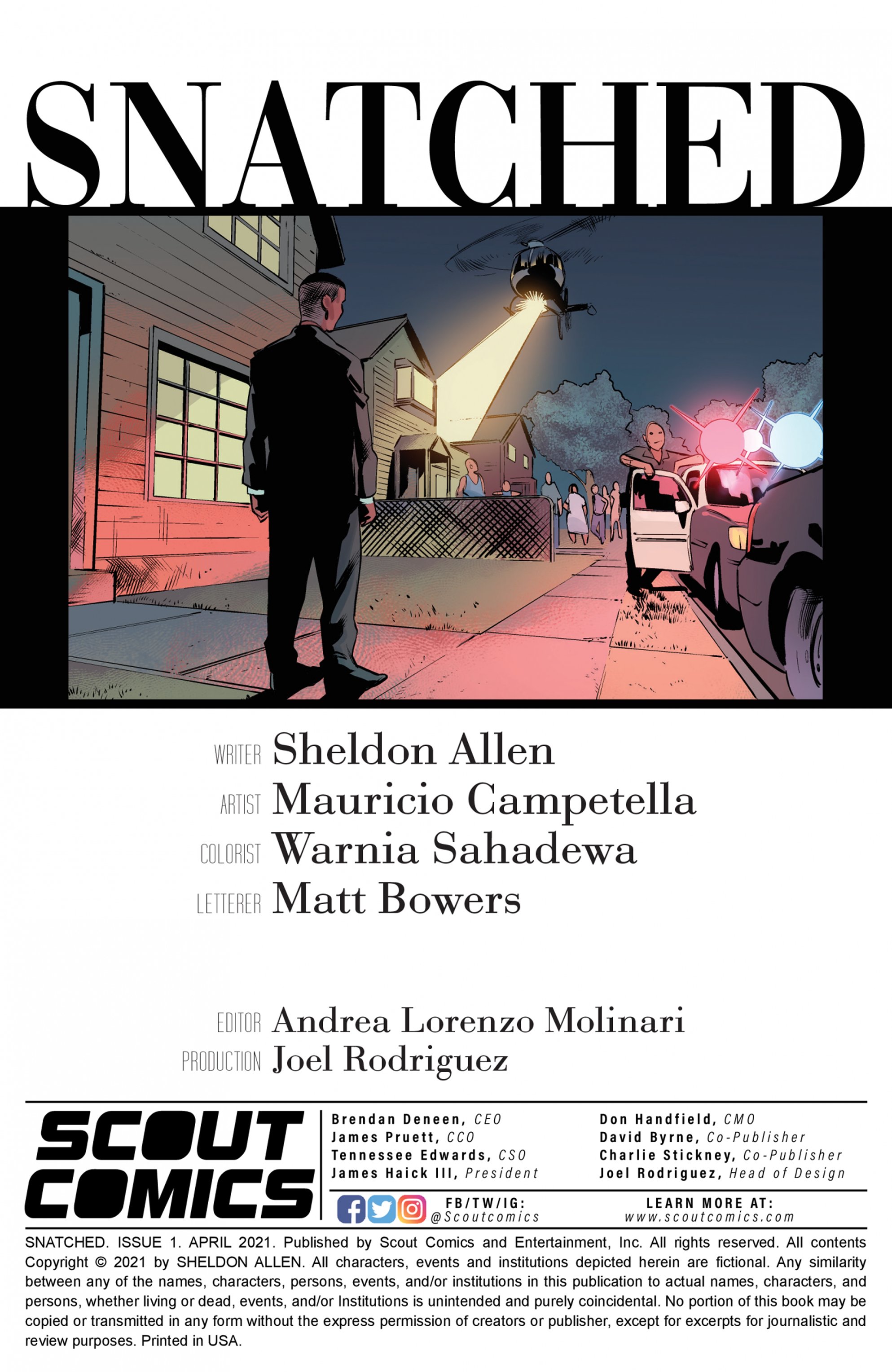 Read online Snatched comic -  Issue #1 - 2