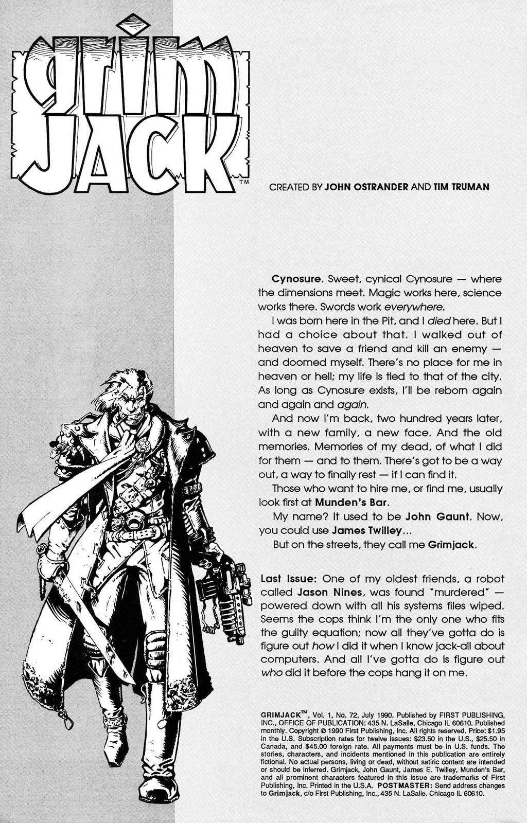 Read online Grimjack comic -  Issue #72 - 2