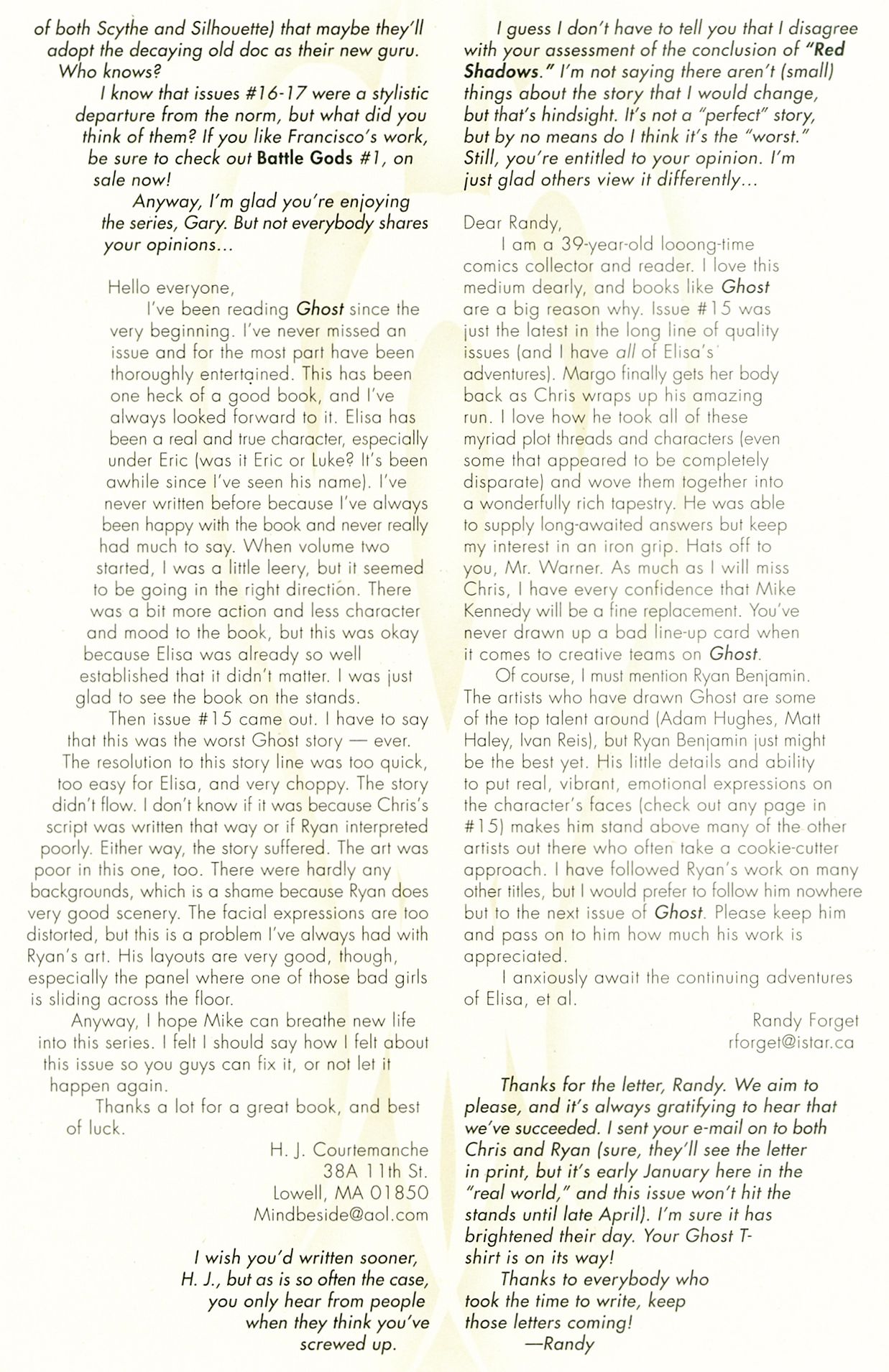 Read online Ghost (1998) comic -  Issue #19 - 26