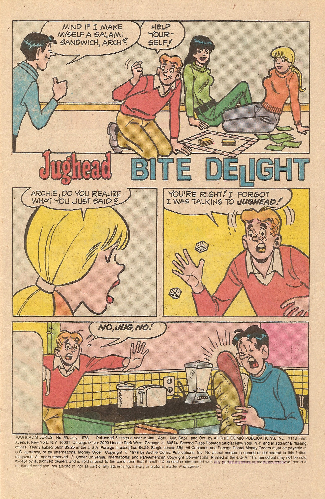 Read online Jughead's Jokes comic -  Issue #59 - 3