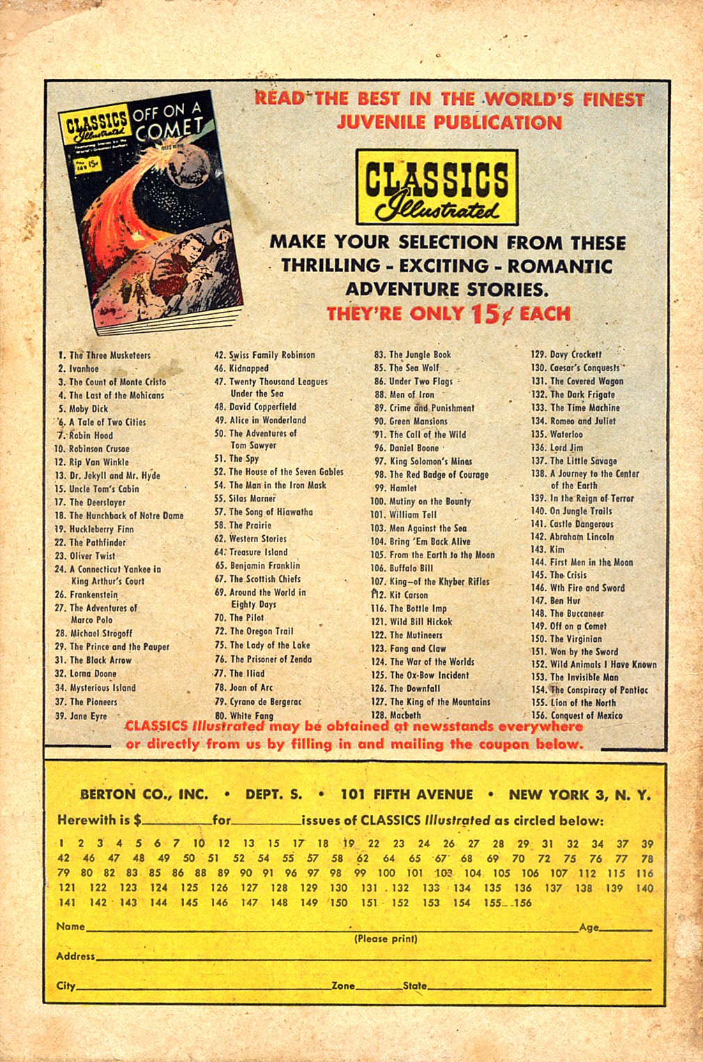Read online Classics Illustrated comic -  Issue #158 - 52