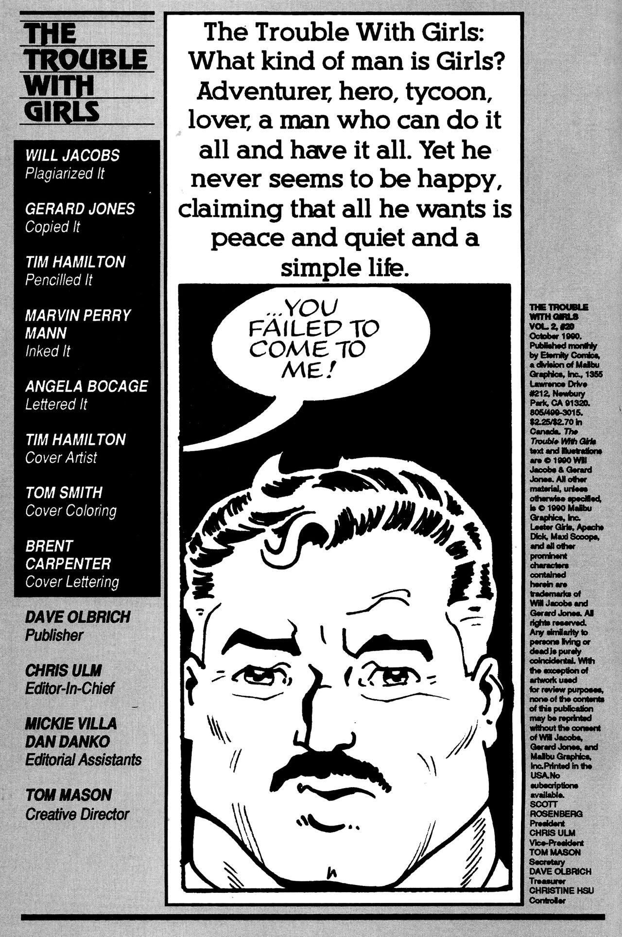 Read online The Trouble With Girls (1989) comic -  Issue #20 - 2