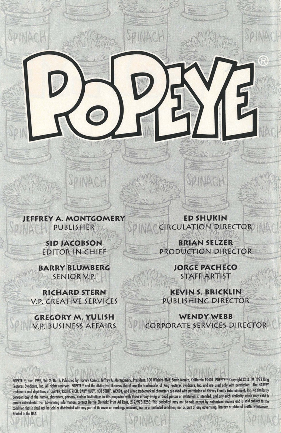 Read online Popeye (1993) comic -  Issue #1 - 2