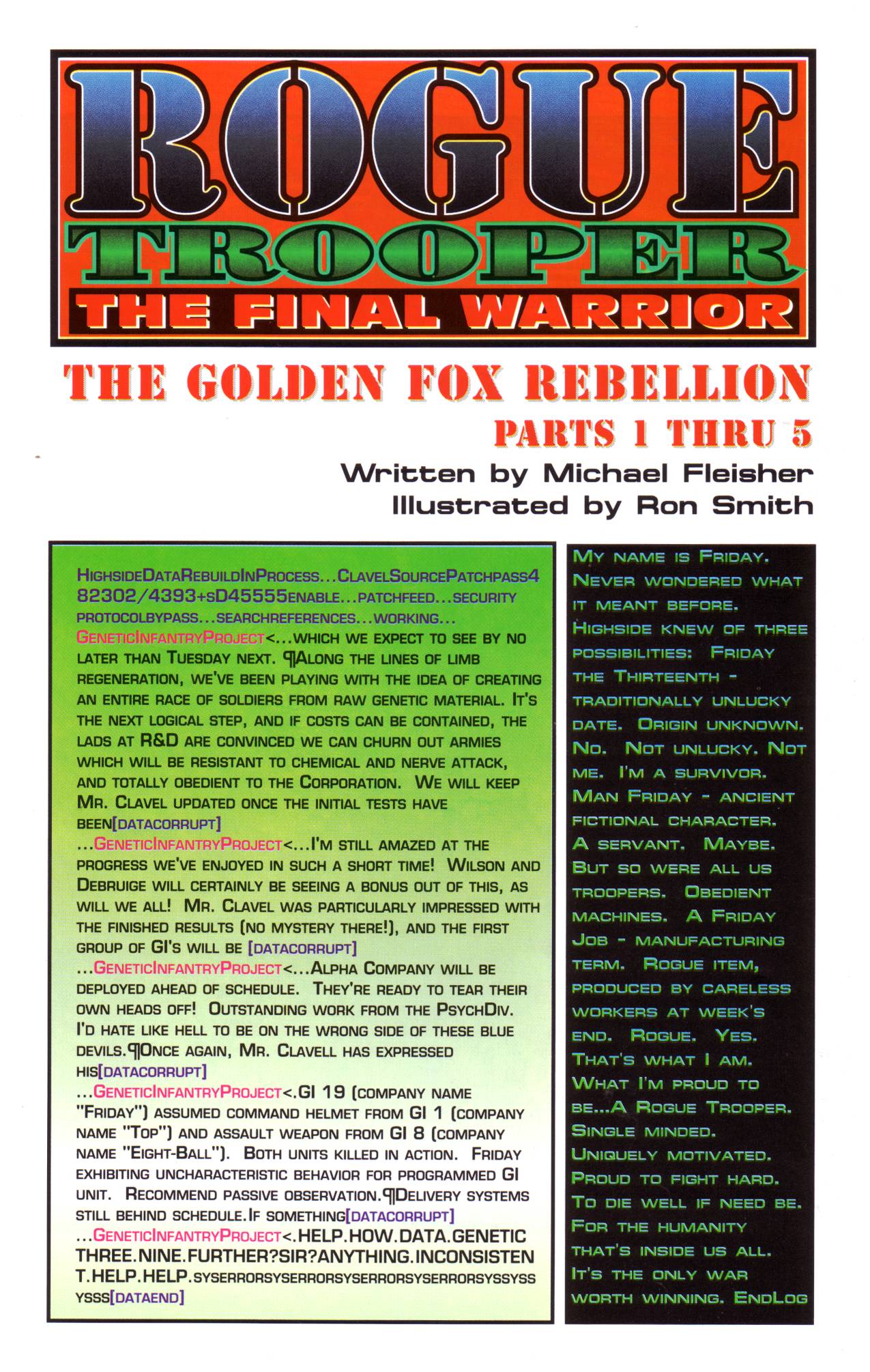 Read online Rogue Trooper:  The Final Warrior comic -  Issue #1 - 2