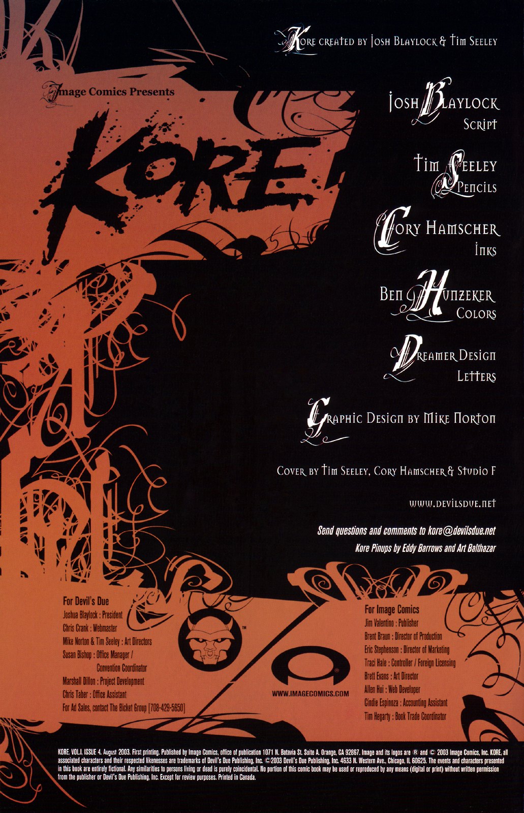 Read online Kore comic -  Issue #4 - 2