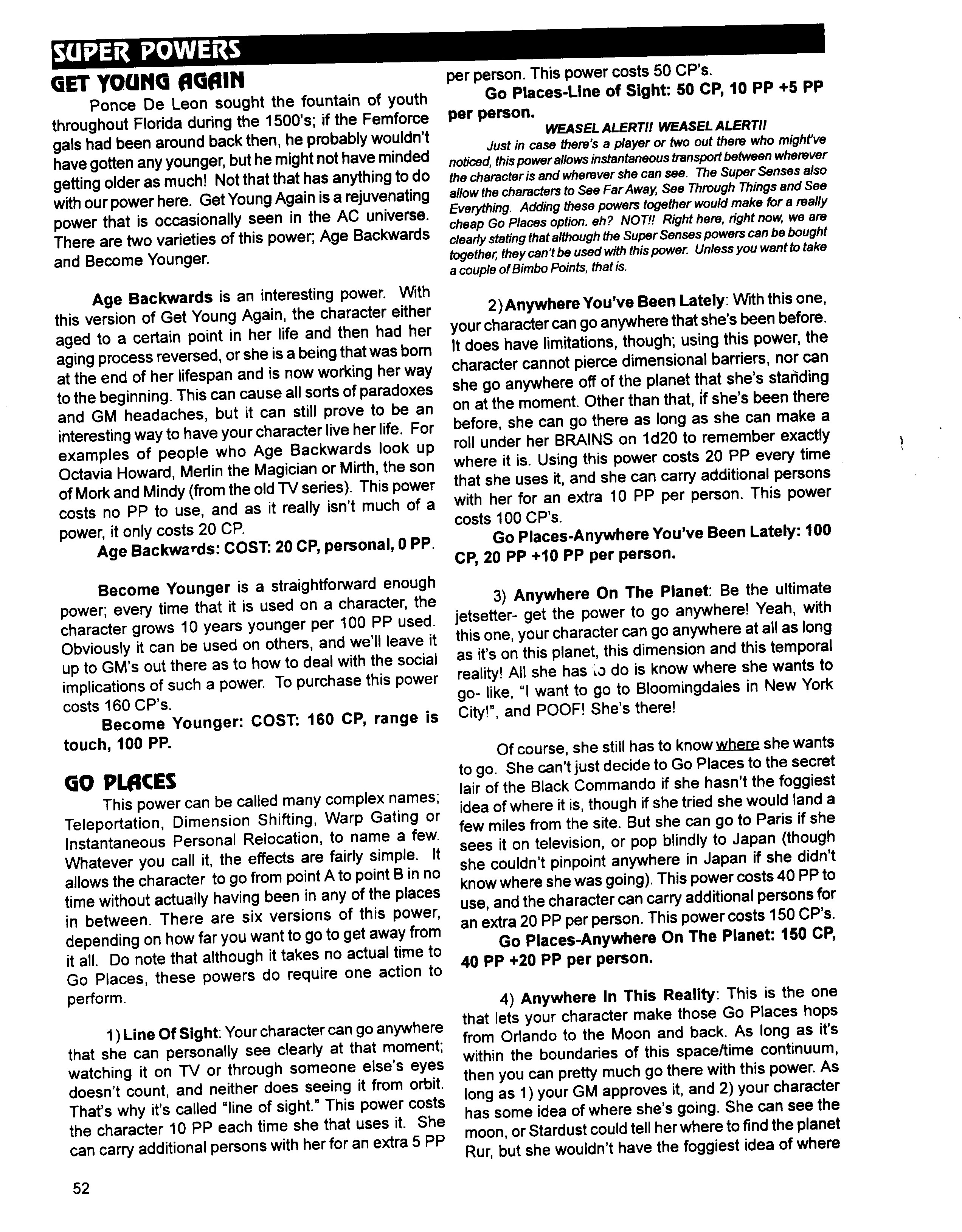 Read online Superbabes: The Femforce Role-Playing Game comic -  Issue # TPB - 54