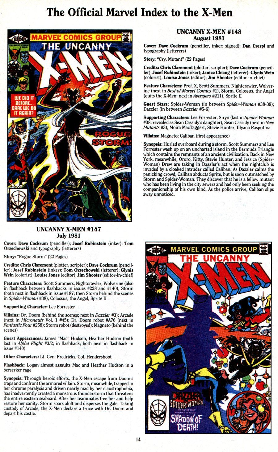 Read online The Official Marvel Index To The X-Men (1994) comic -  Issue #3 - 16
