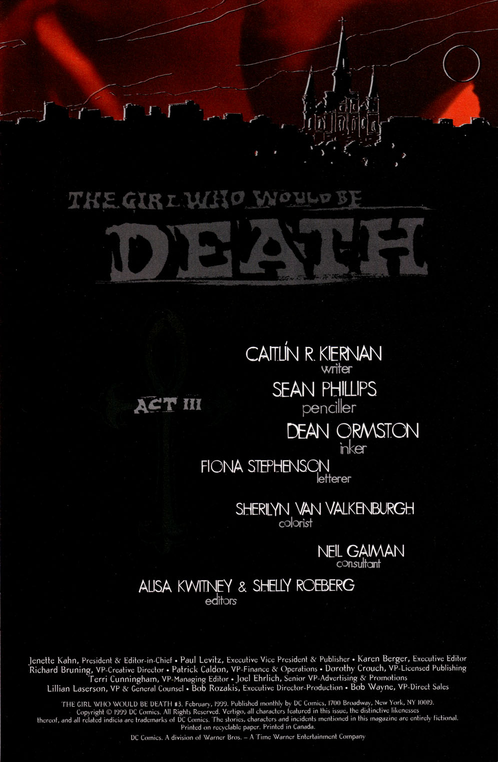 Read online The Girl Who Would Be Death comic -  Issue #3 - 2