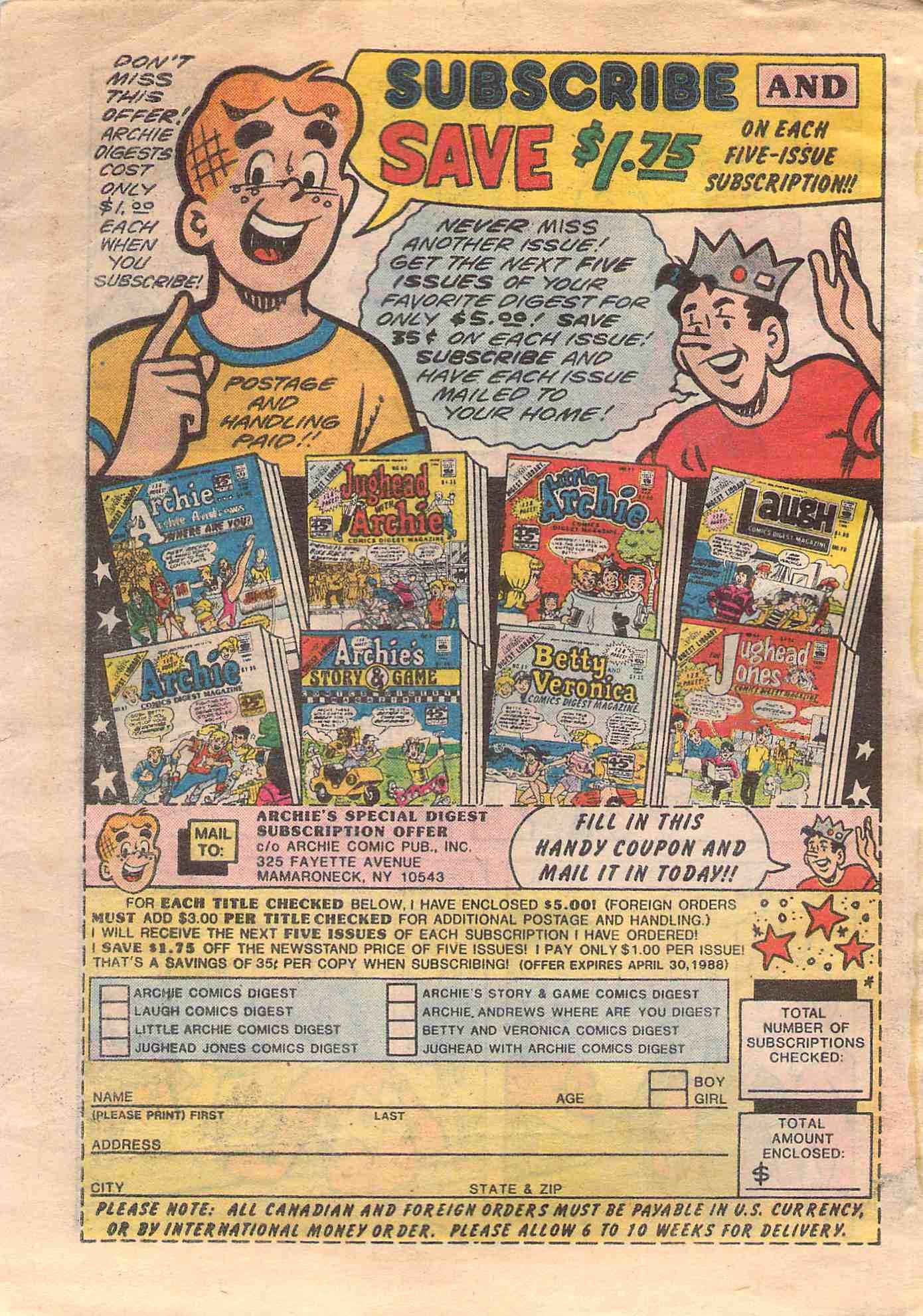 Read online Archie's Double Digest Magazine comic -  Issue #32 - 257