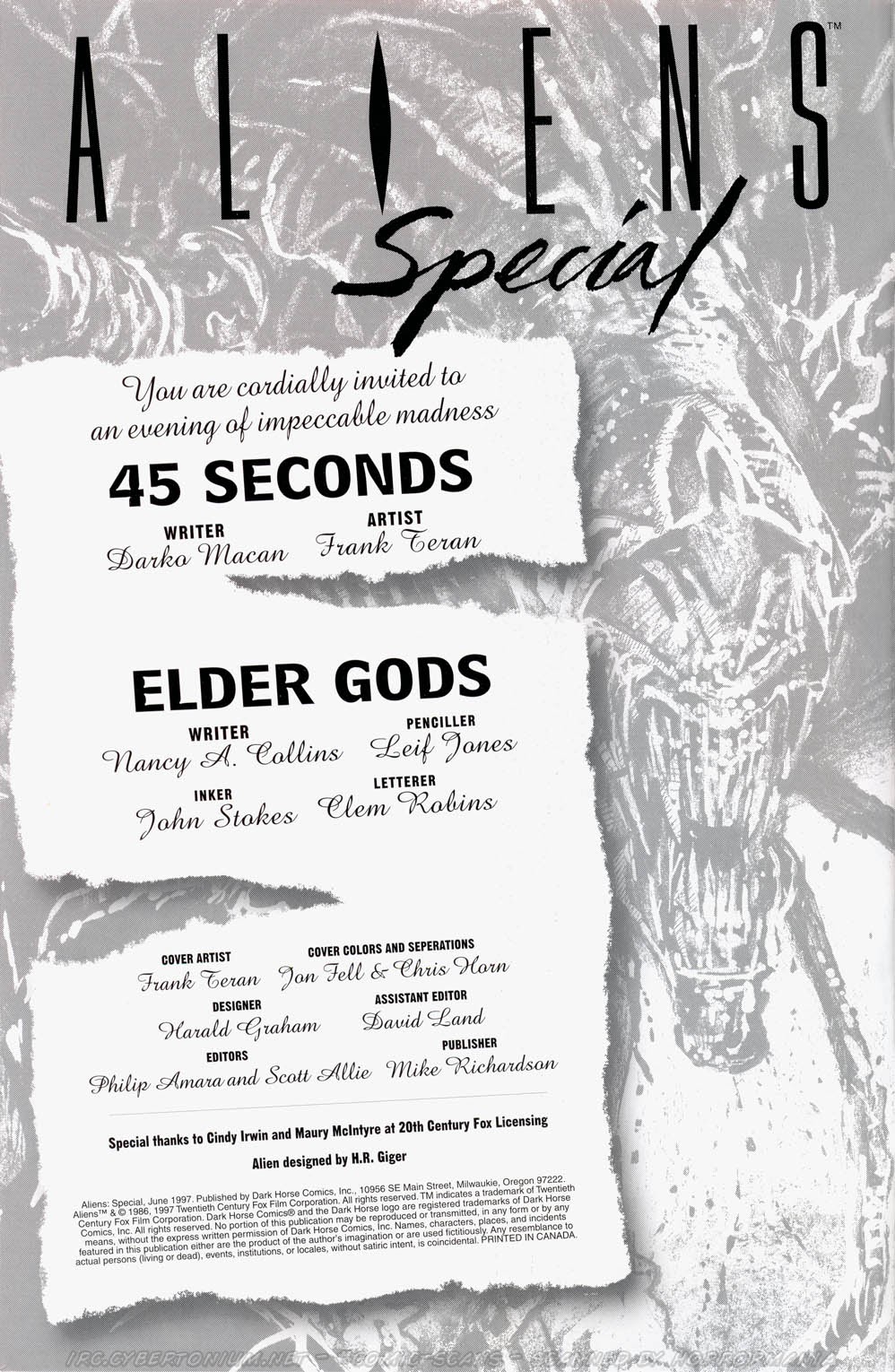 Read online Aliens: Special comic -  Issue # Full - 2