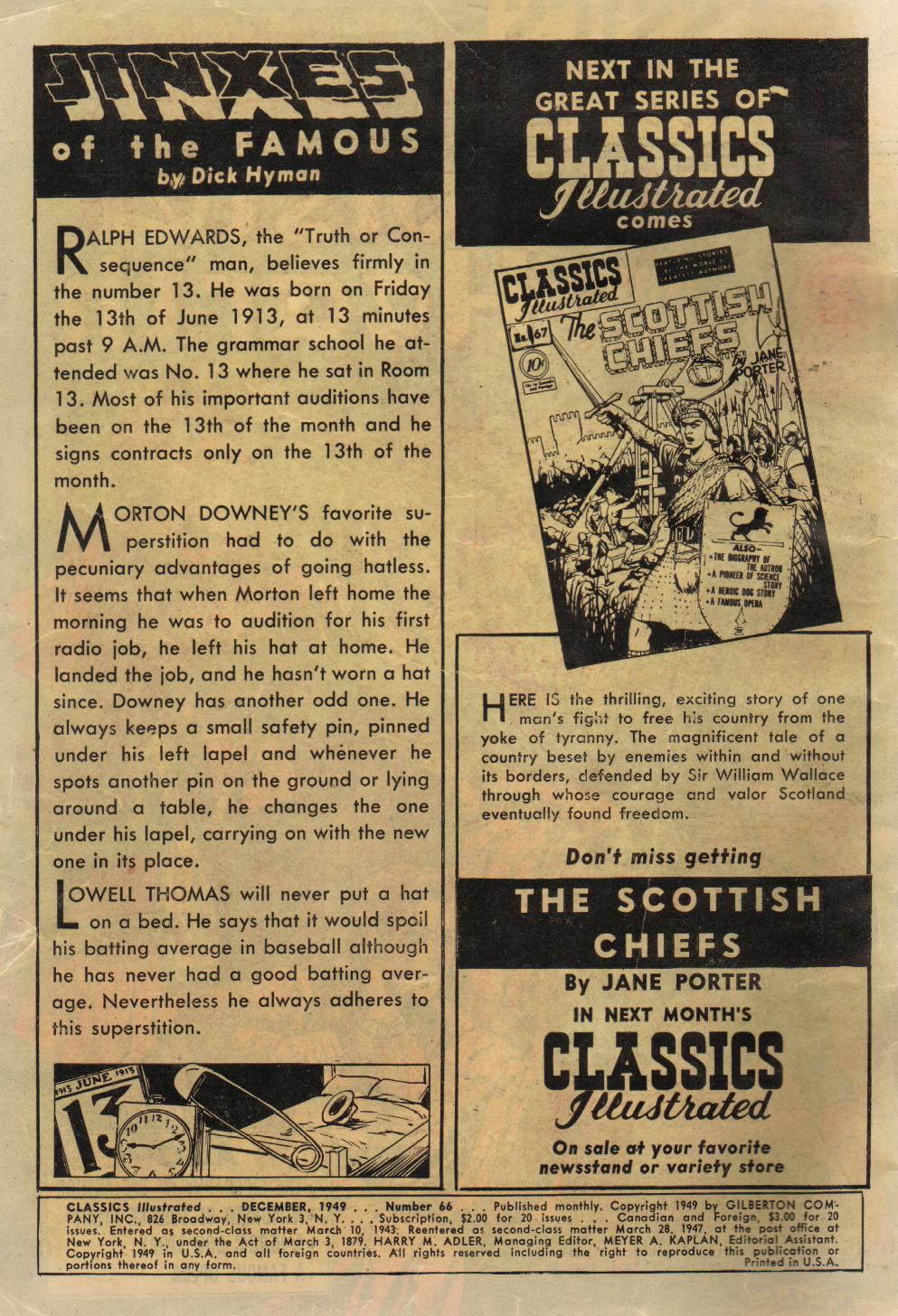 Read online Classics Illustrated comic -  Issue #66 - 2