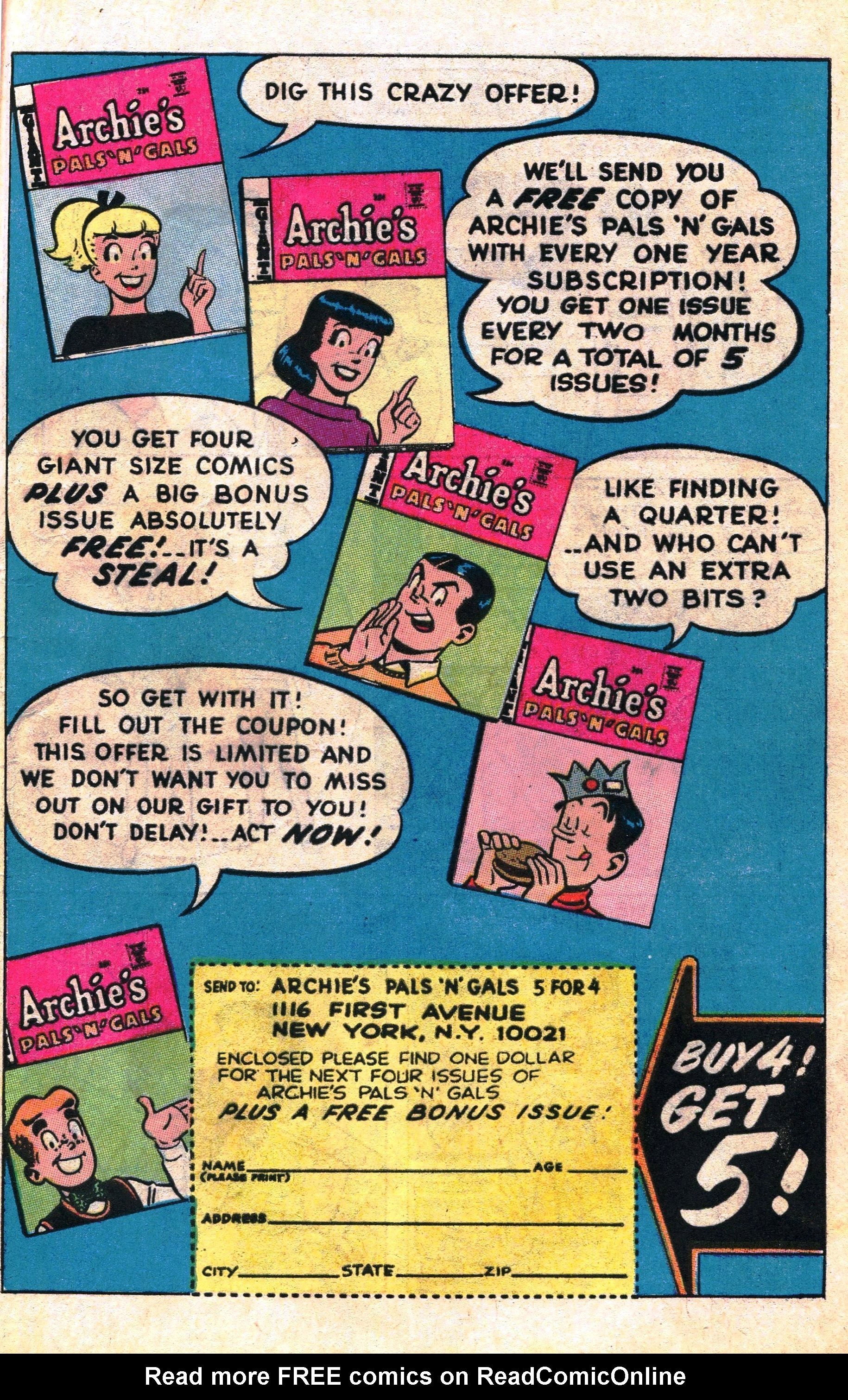 Read online Jughead's Jokes comic -  Issue #13 - 49