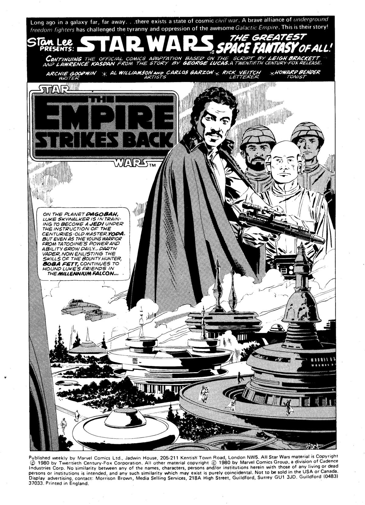 Read online Star Wars Weekly: The Empire Strikes Back comic -  Issue #130 - 3