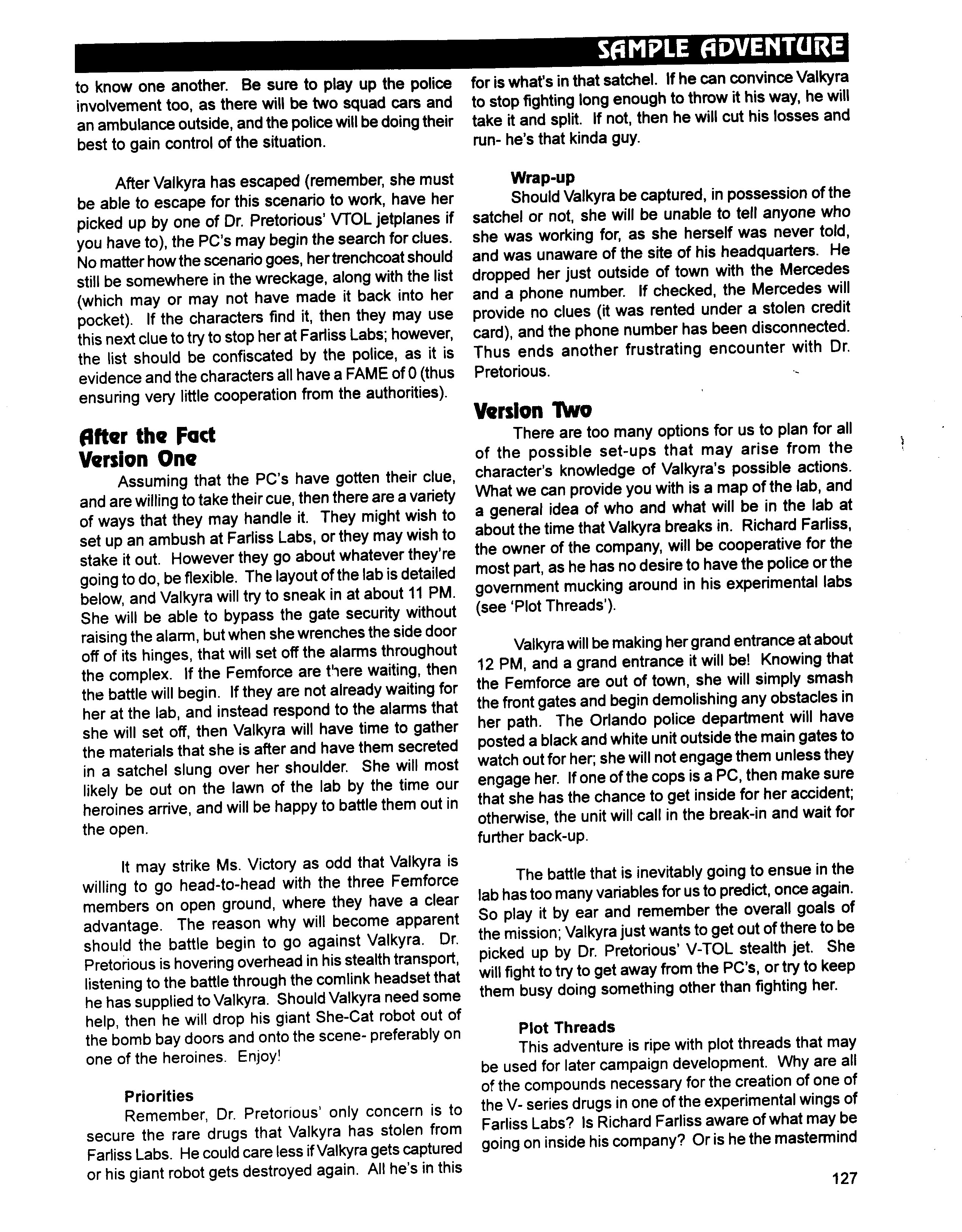 Read online Superbabes: The Femforce Role-Playing Game comic -  Issue # TPB - 129