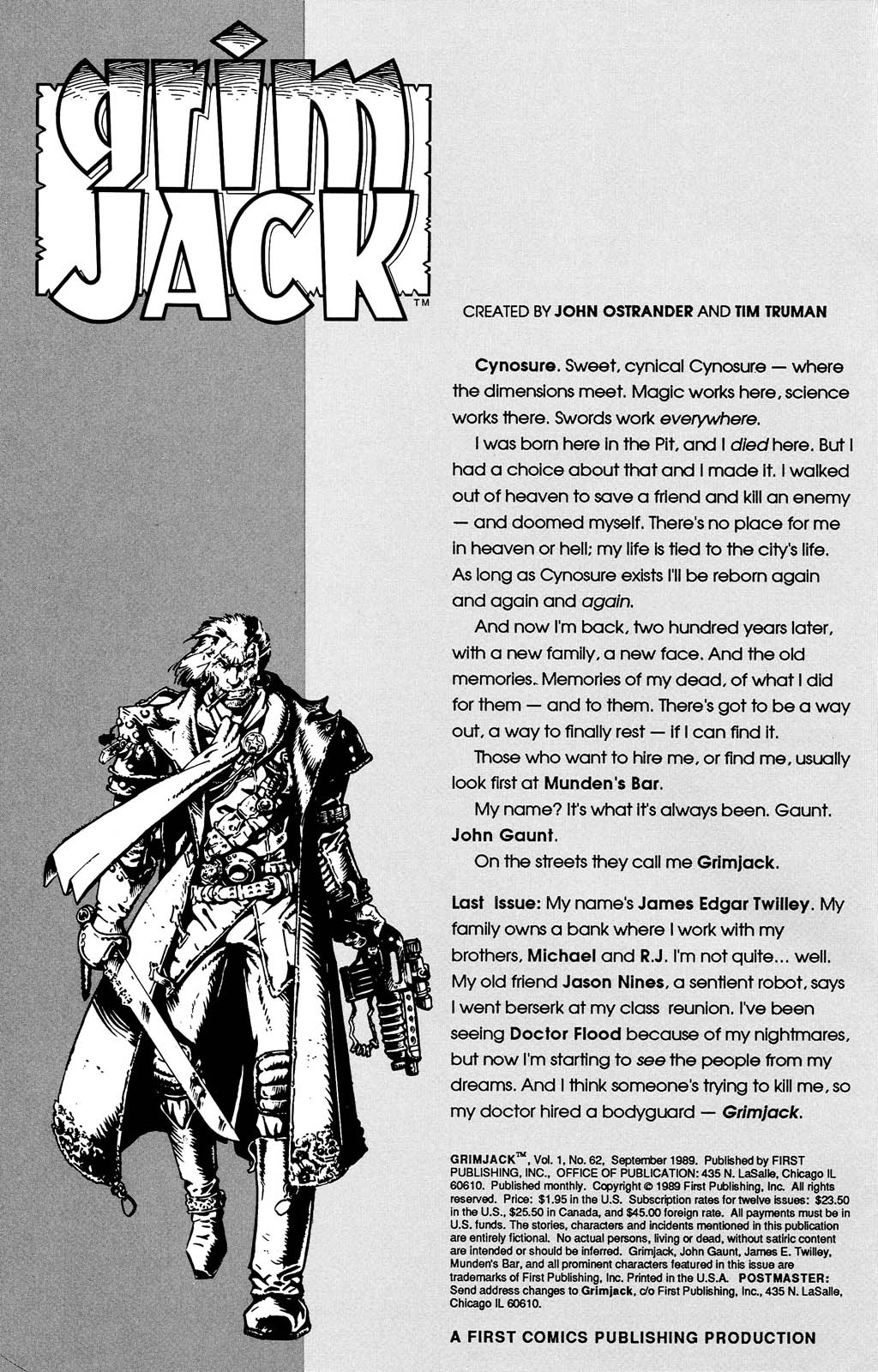 Read online Grimjack comic -  Issue #62 - 2