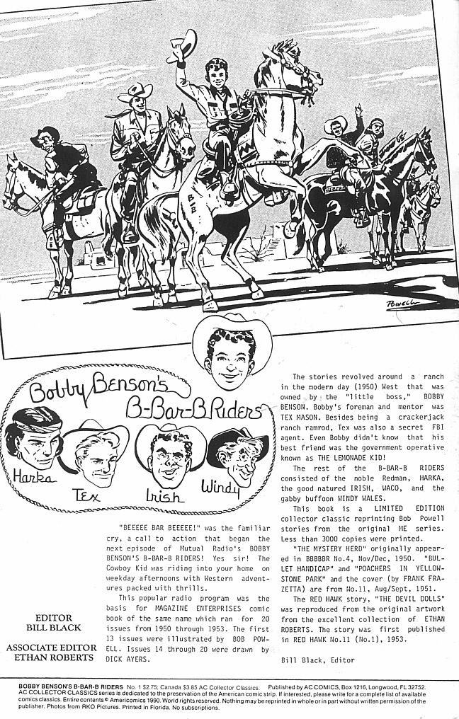 Read online Bobby Benson's B-Bar-B Riders (1990) comic -  Issue # Full - 2