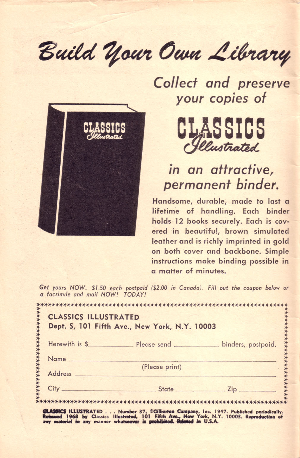 Read online Classics Illustrated comic -  Issue #37 - 2