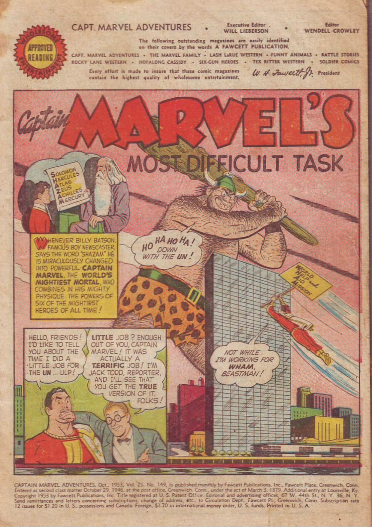 Read online Captain Marvel Adventures comic -  Issue #149 - 3