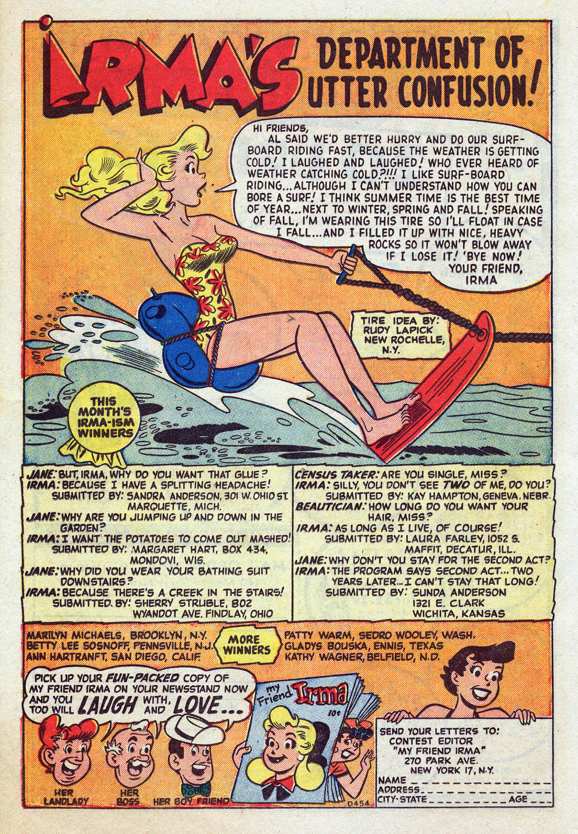 Read online My Friend Irma comic -  Issue #38 - 22