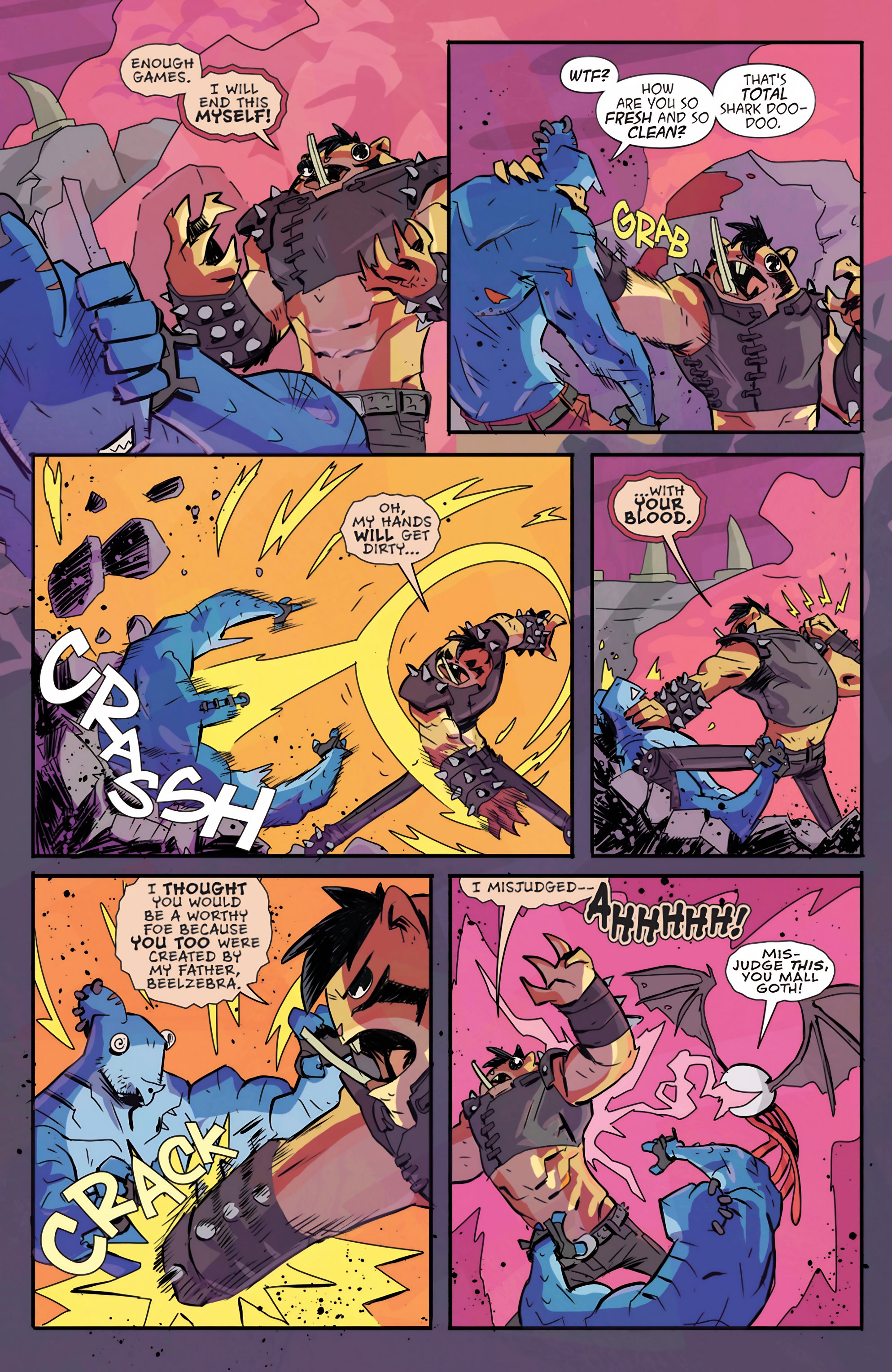 Read online Metalshark Bro: Assault On Hamzig Island comic -  Issue # TPB - 99