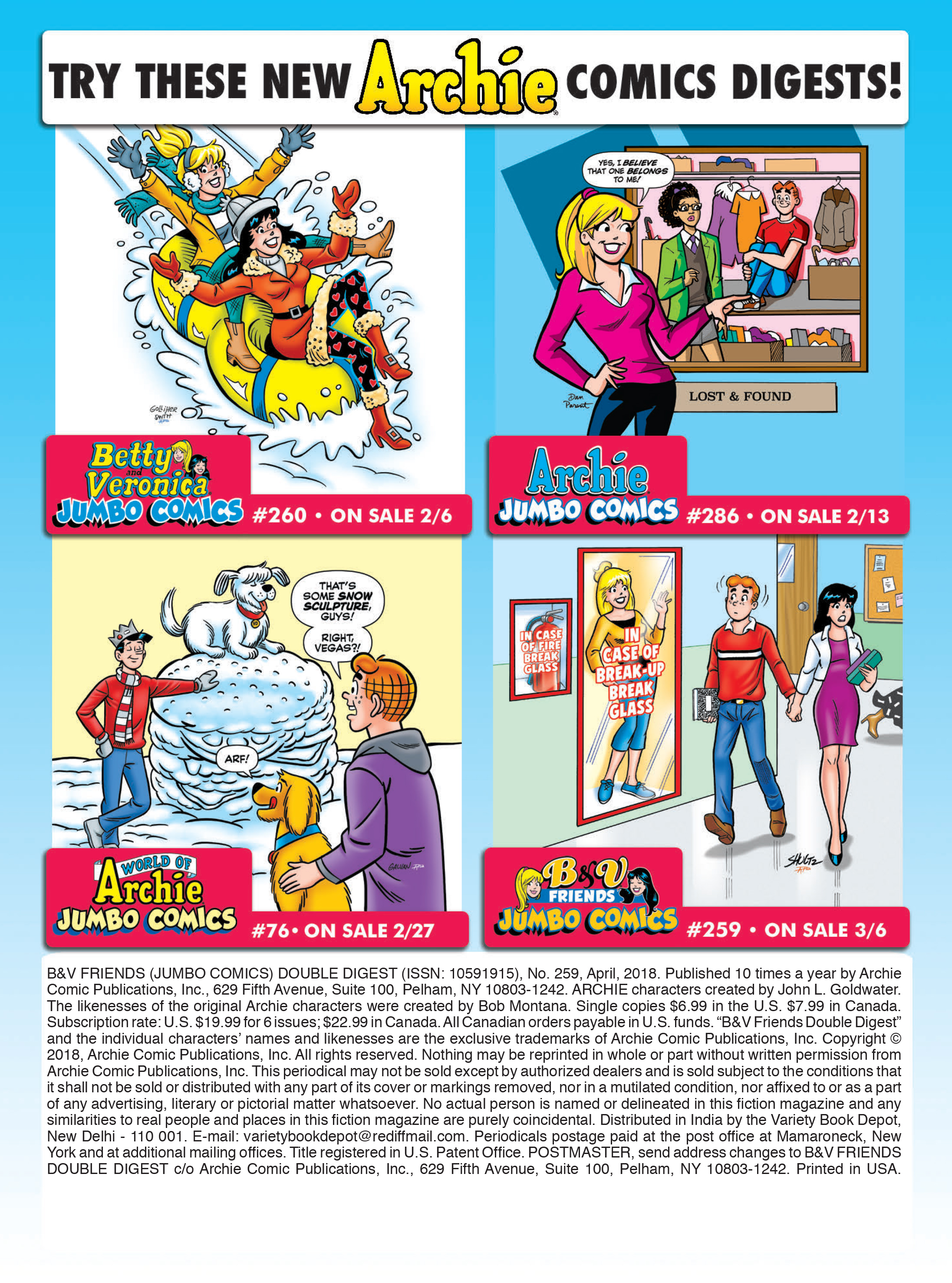 Read online Betty & Veronica Friends Double Digest comic -  Issue #259 - 180