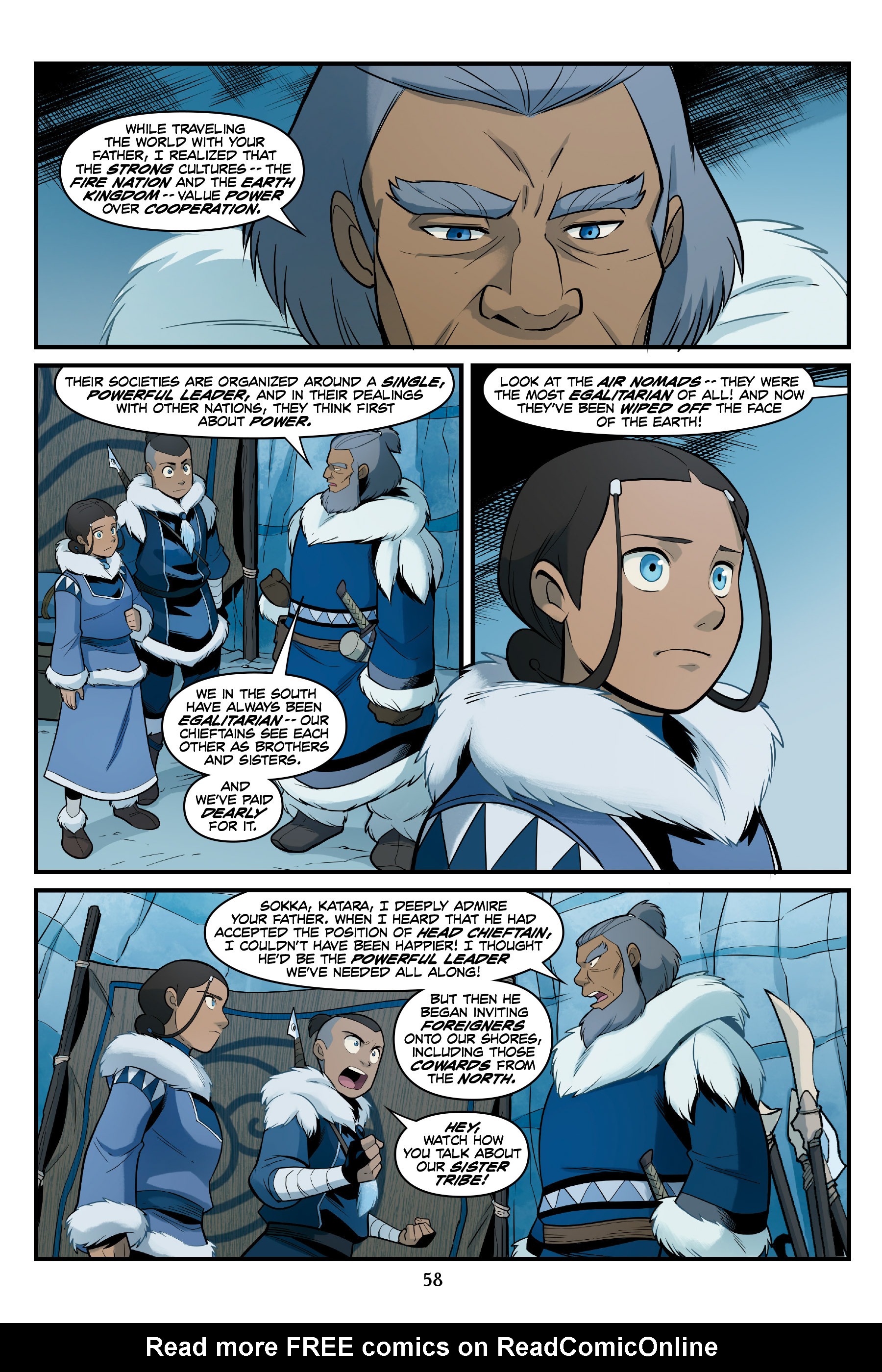 Read online Nickelodeon Avatar: The Last Airbender - North and South comic -  Issue #1 - 57