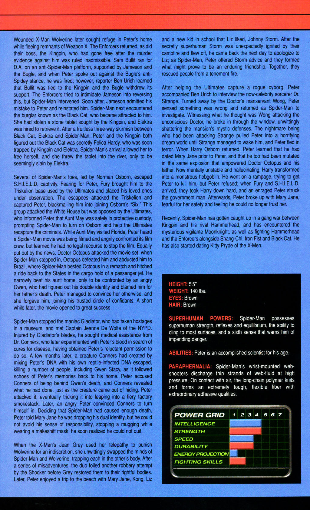 Read online Official Handbook of the Ultimate Marvel Universe 2005: The Fantastic Four & Spider-Man comic -  Issue # Full - 38