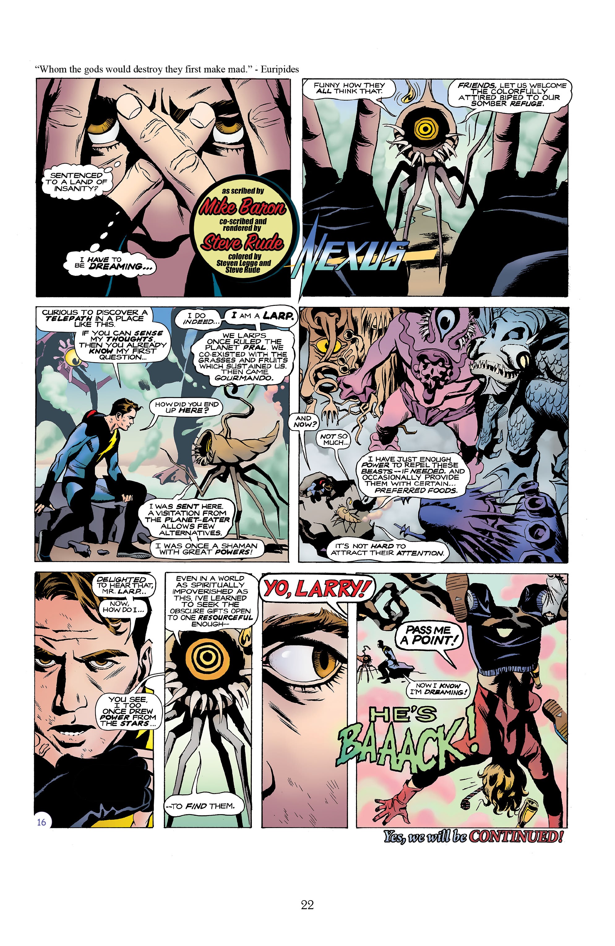 Read online Nexus Newspaper Strips: The Coming of Gourmando comic -  Issue # TPB (Part 1) - 21