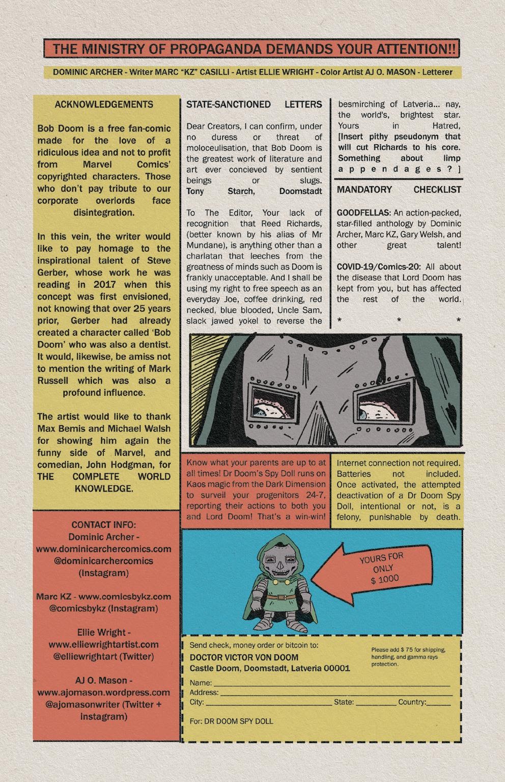Read online Bob Doom: Dominic Archer & Marc KZ comic -  Issue # Full - 14