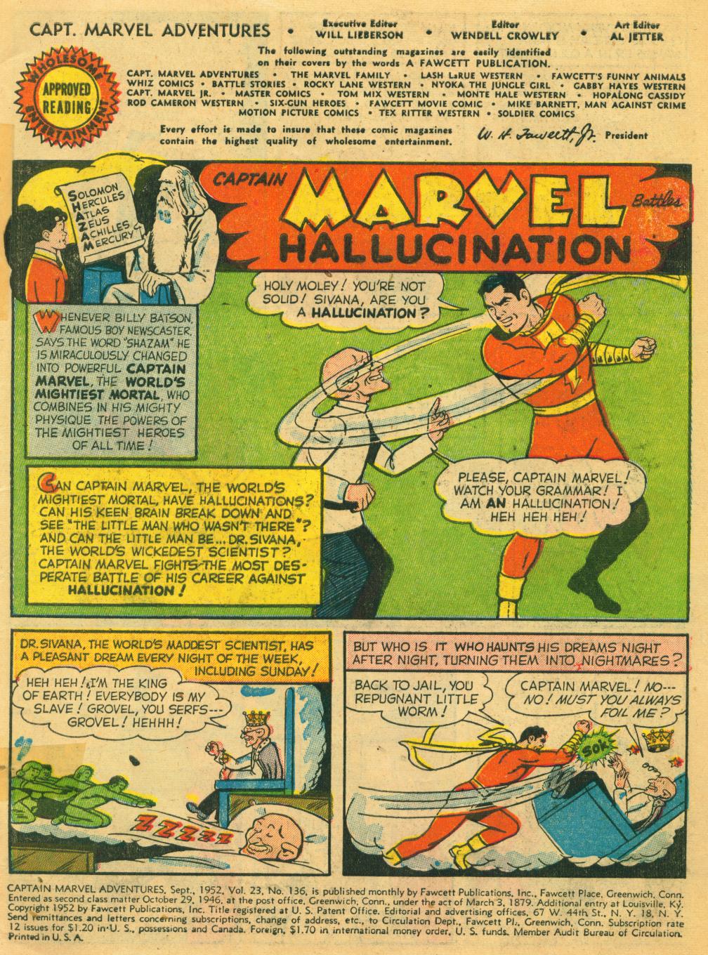 Read online Captain Marvel Adventures comic -  Issue #136 - 3
