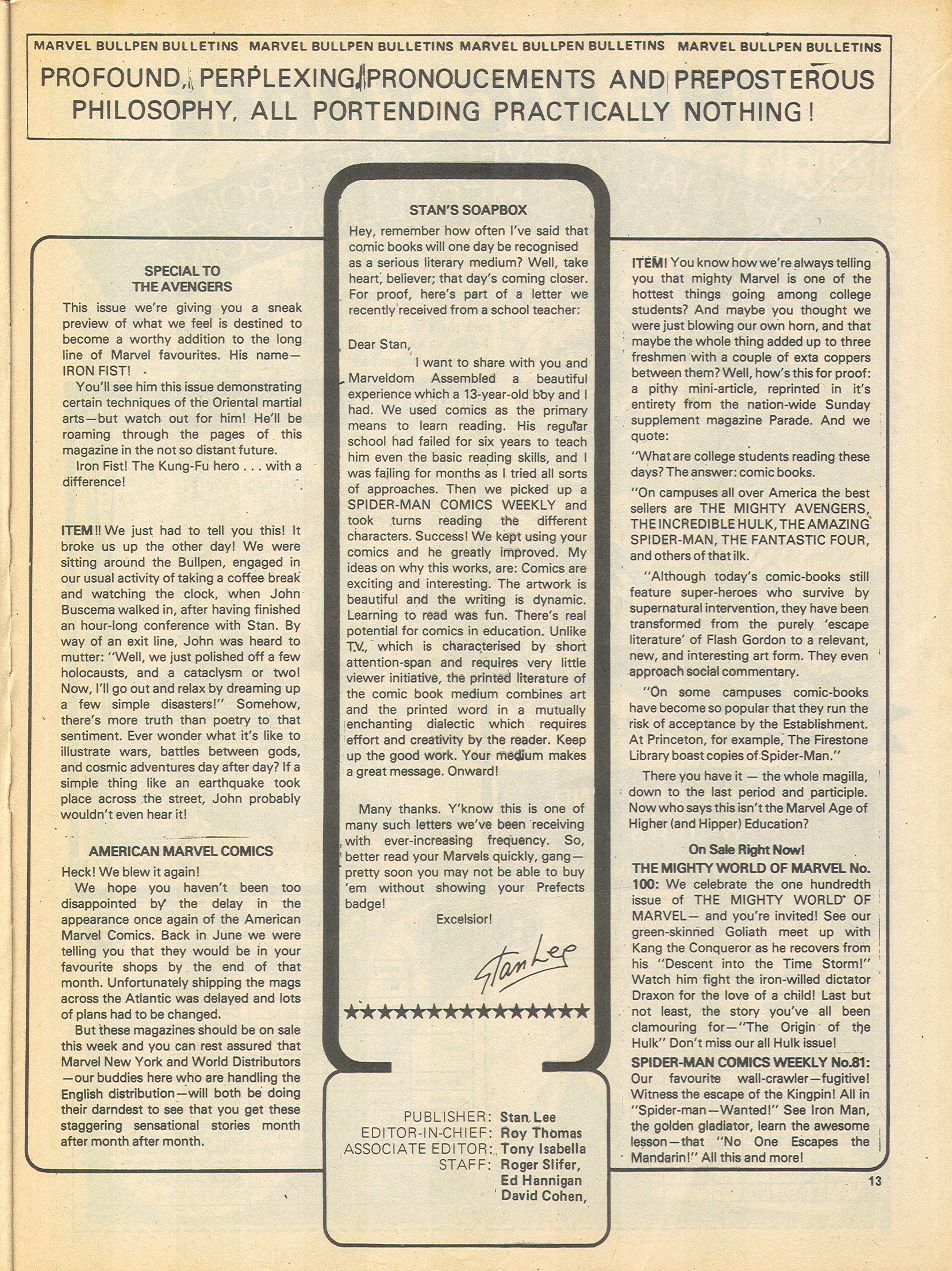 Read online The Avengers (1973) comic -  Issue #50 - 13