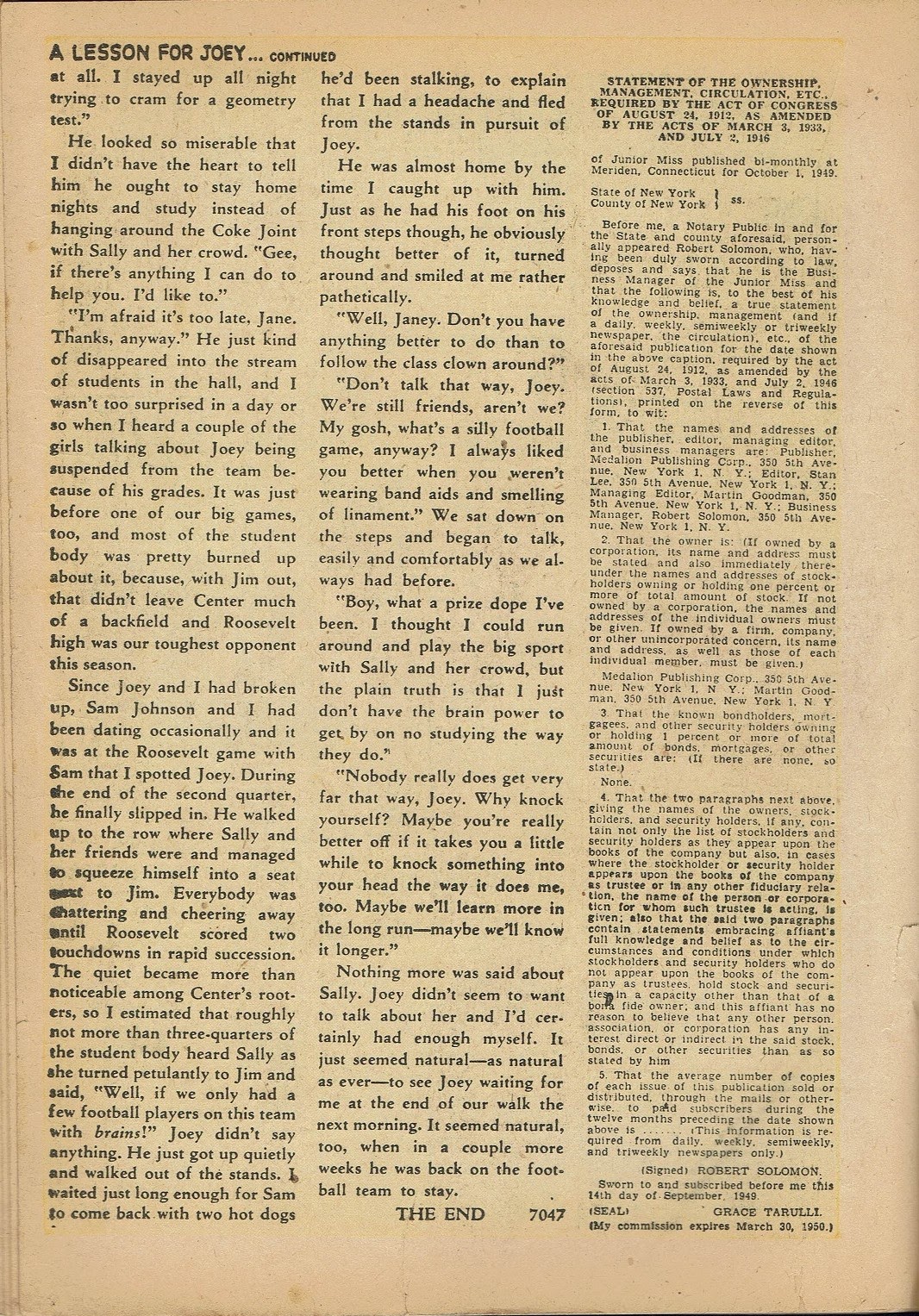 Read online Junior Miss (1947) comic -  Issue #38 - 26