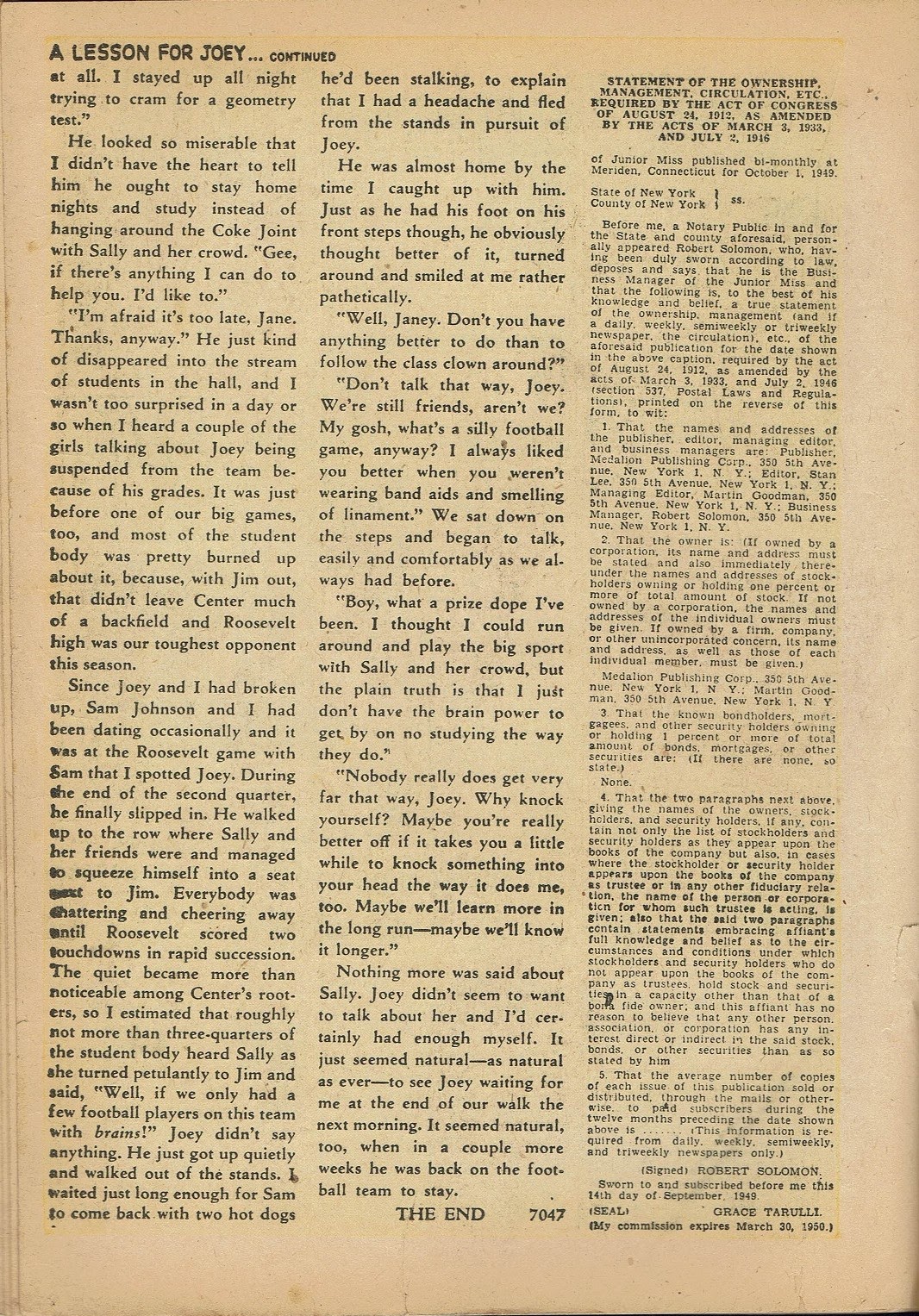 Read online Junior Miss (1947) comic -  Issue #38 - 26