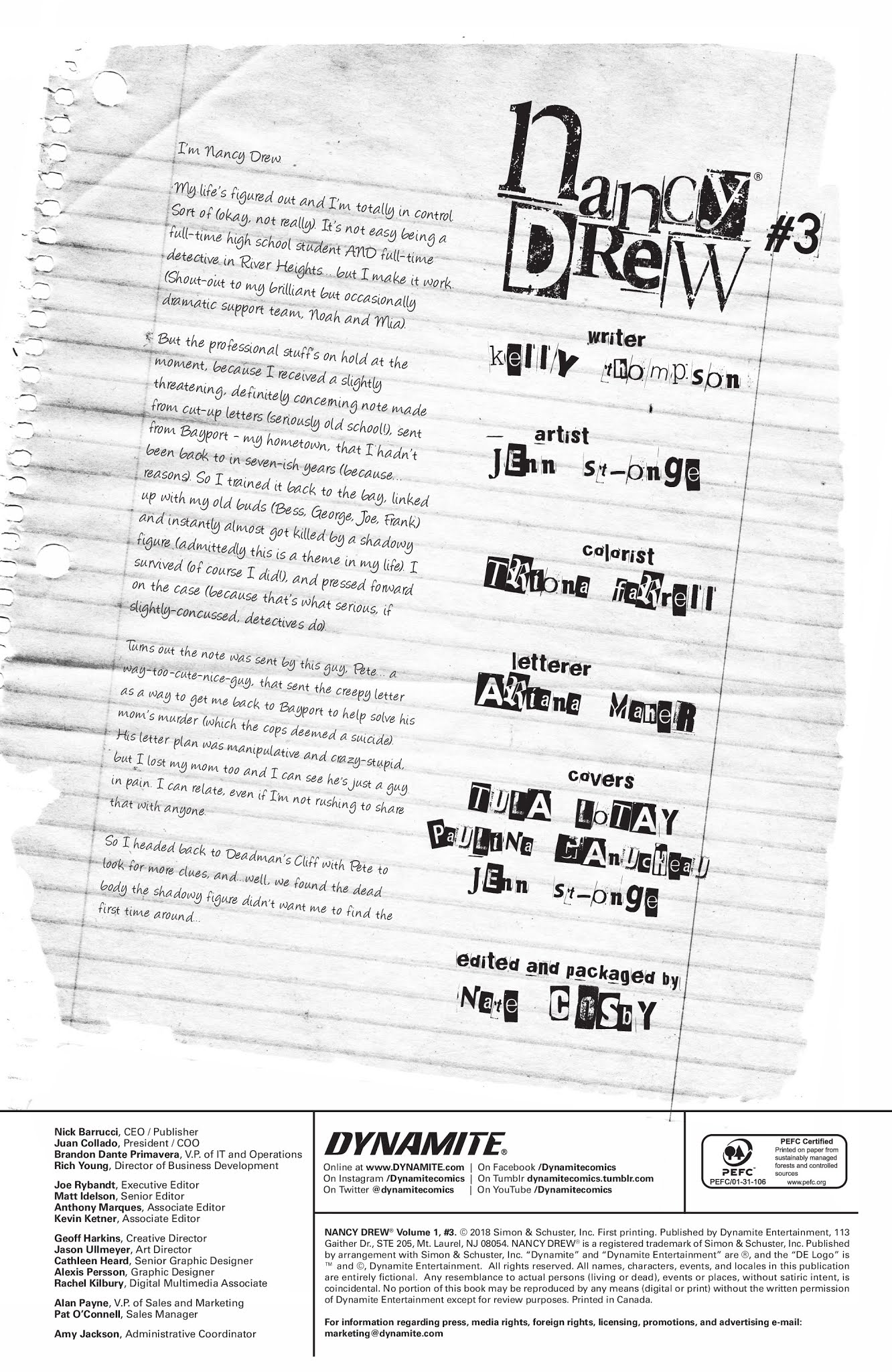 Read online Nancy Drew (2018) comic -  Issue #3 - 4