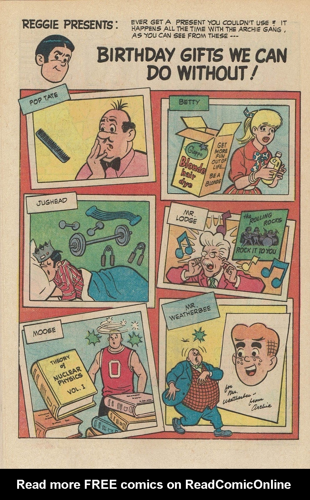Read online Reggie's Wise Guy Jokes comic -  Issue #21 - 22