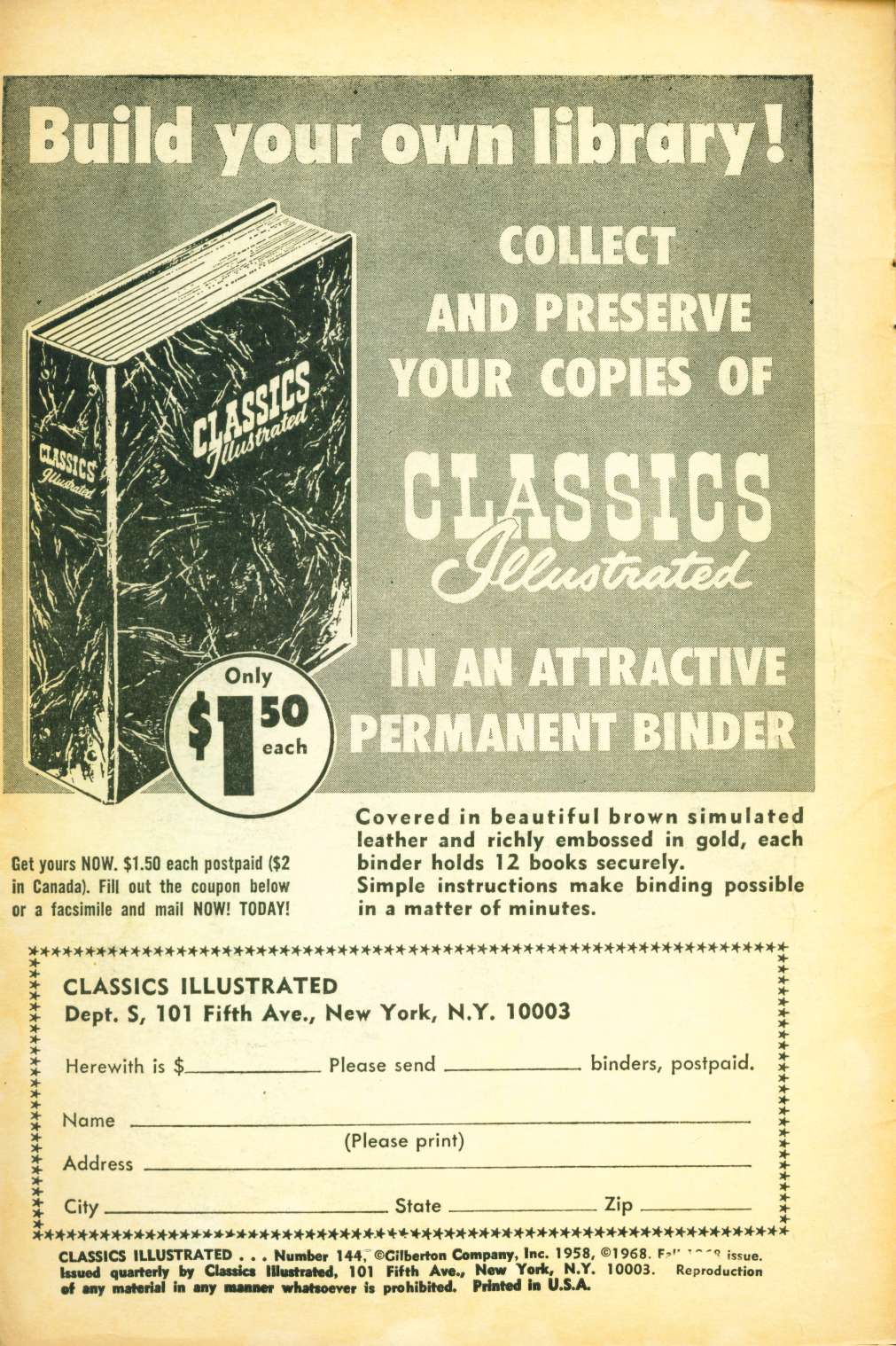 Read online Classics Illustrated comic -  Issue #144 - 2
