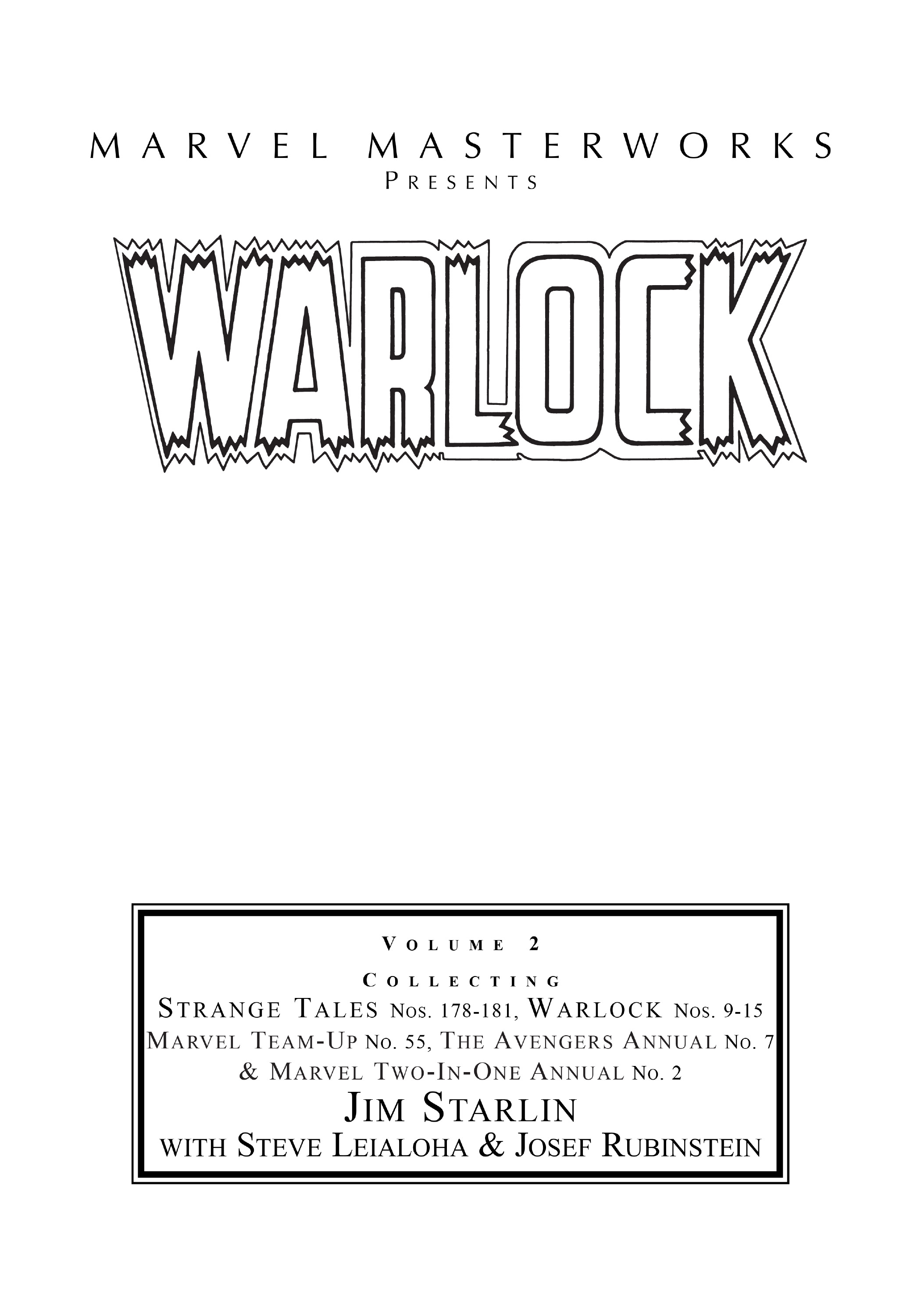 Read online Marvel Masterworks: Warlock comic -  Issue # TPB 2 (Part 1) - 2