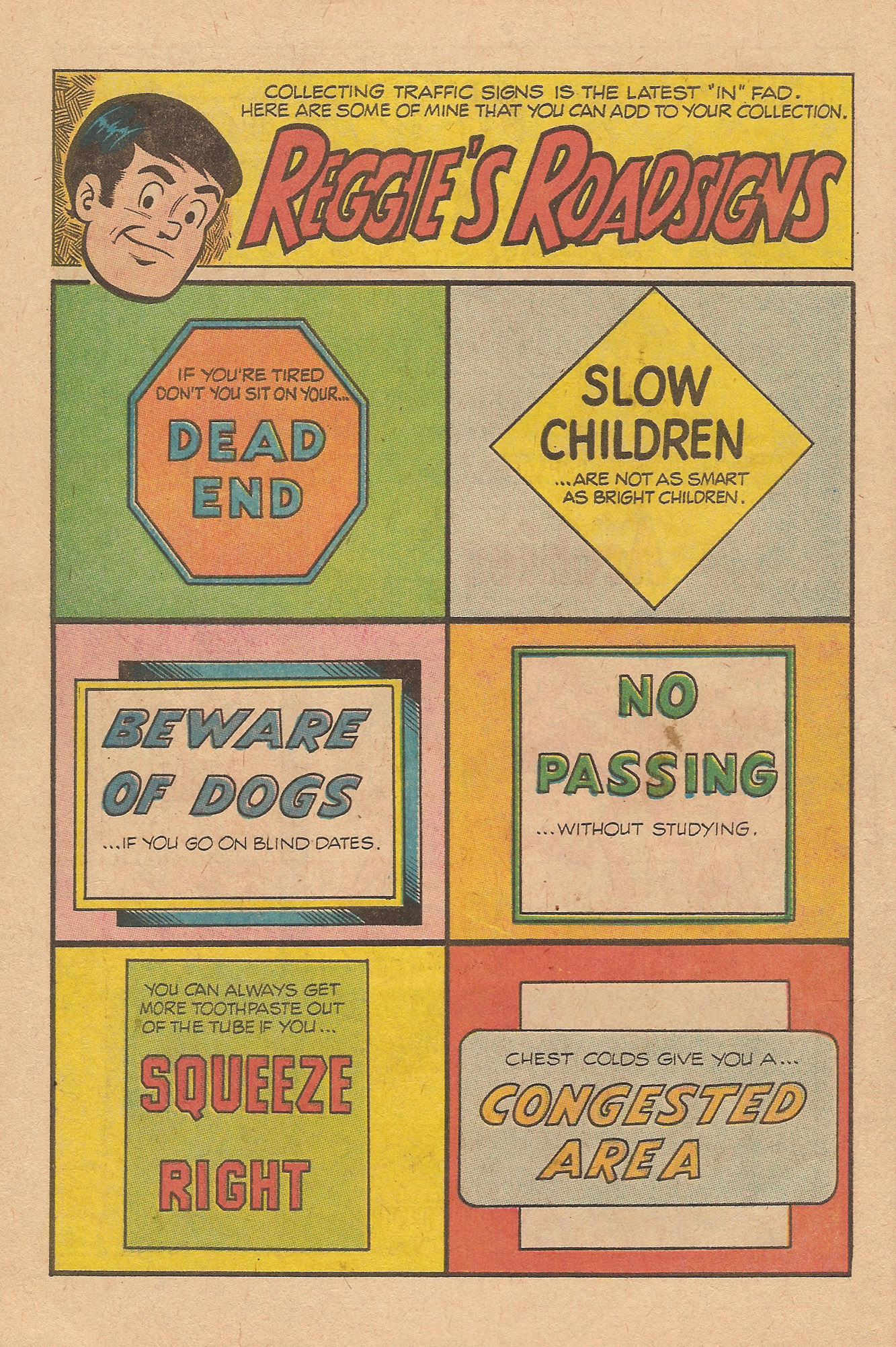 Read online Reggie's Wise Guy Jokes comic -  Issue #4 - 10