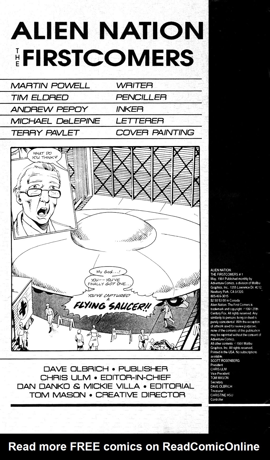Read online Alien Nation: The First Comers comic -  Issue #1 - 1