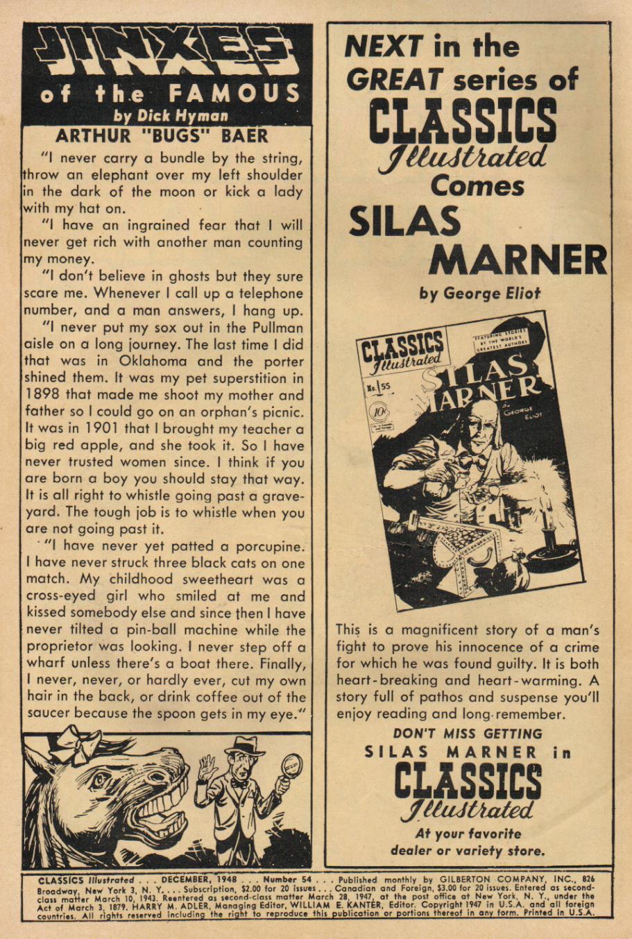 Read online Classics Illustrated comic -  Issue #54 - 2
