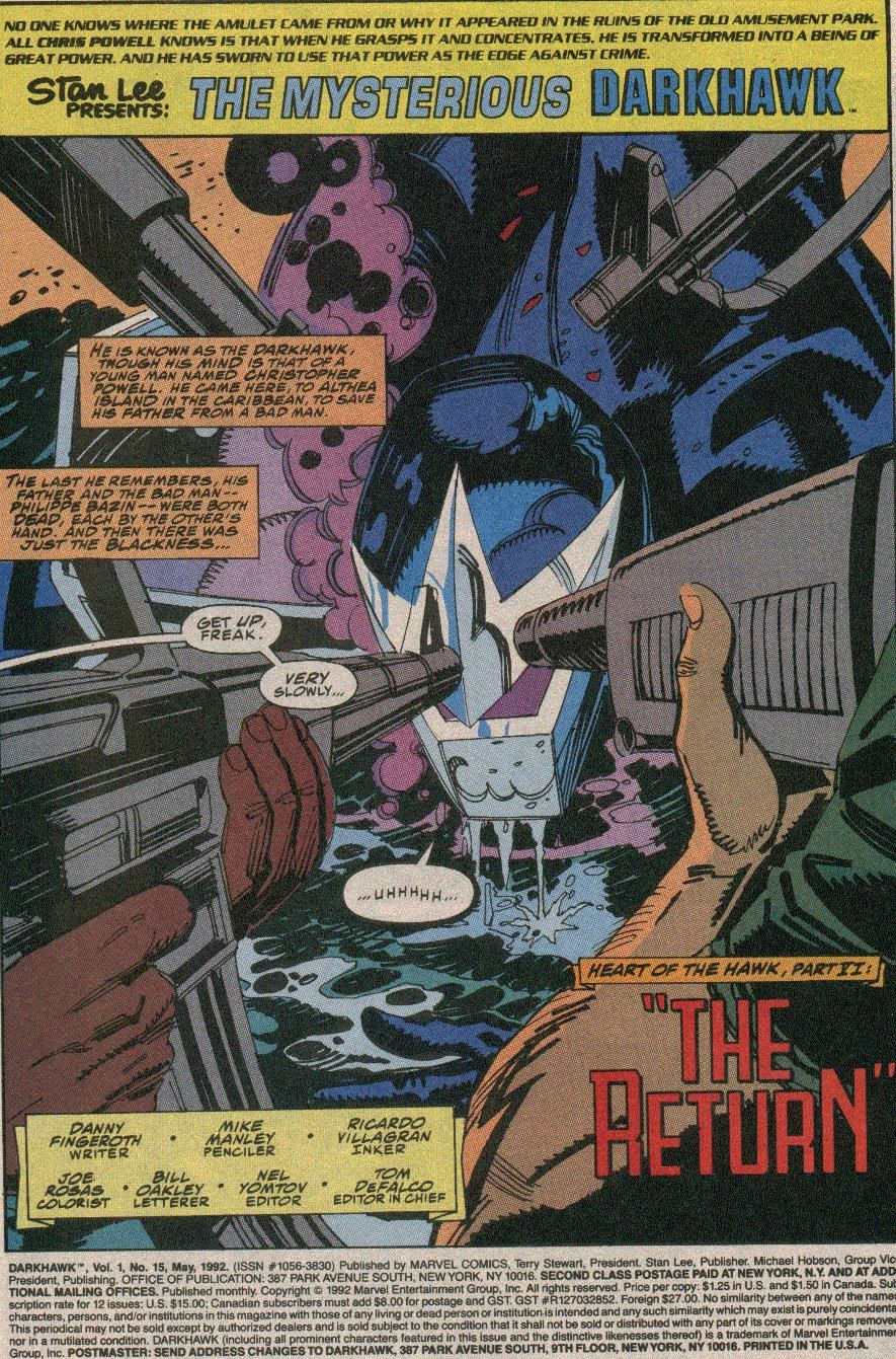Read online Darkhawk (1991) comic -  Issue #15 - 2