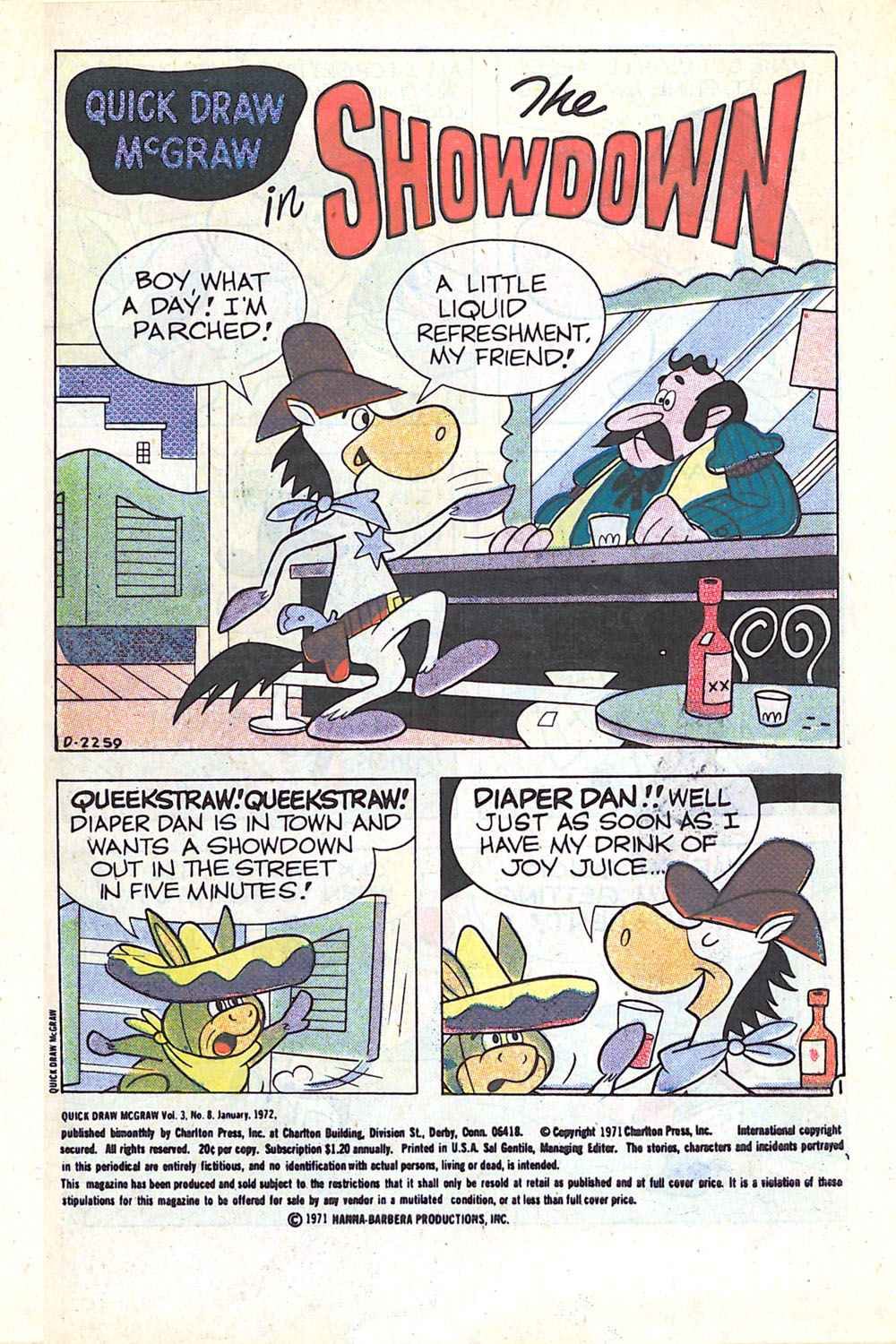Read online Quick Draw McGraw comic -  Issue #8 - 2