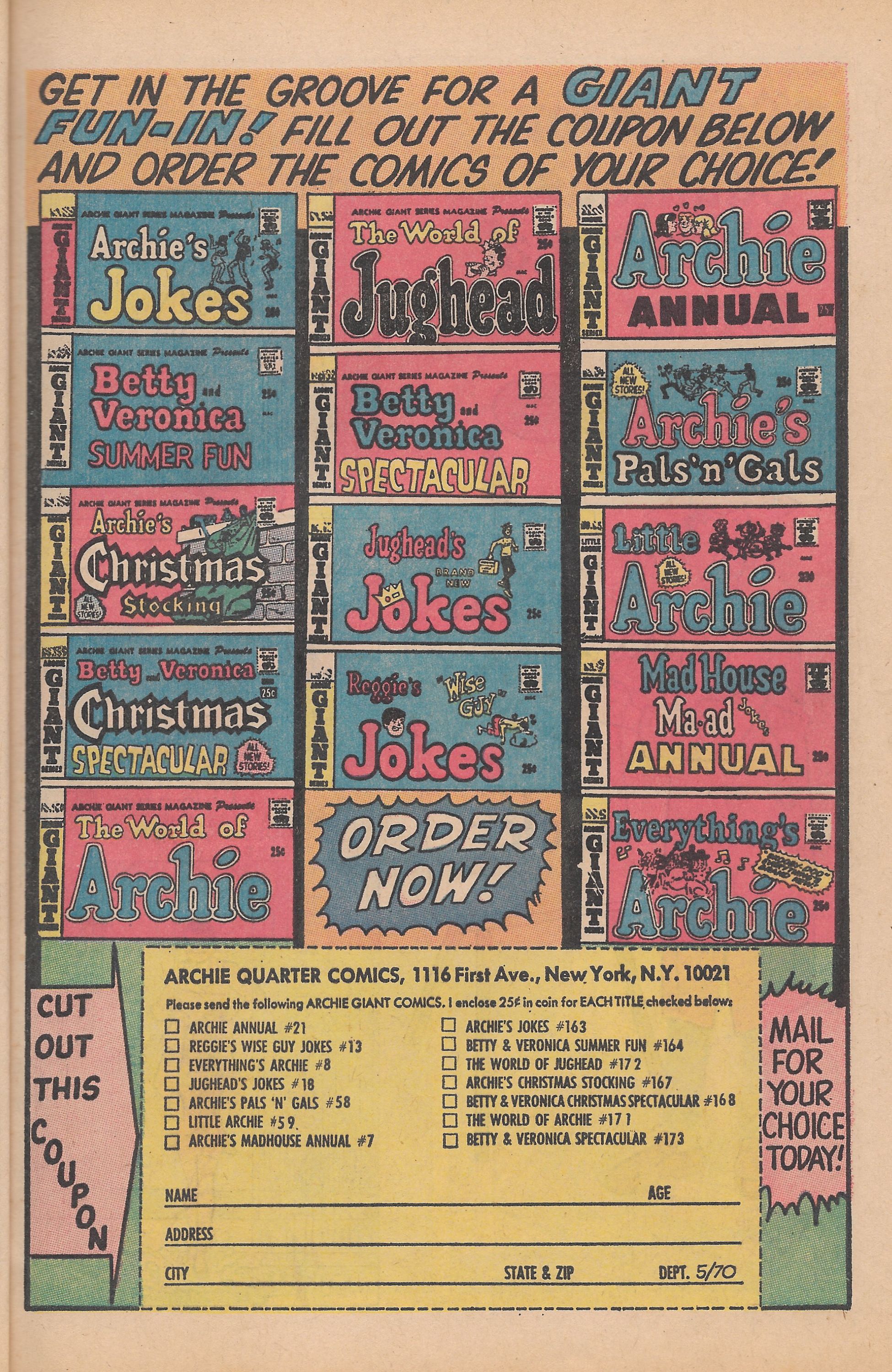 Read online Jughead's Jokes comic -  Issue #18 - 31