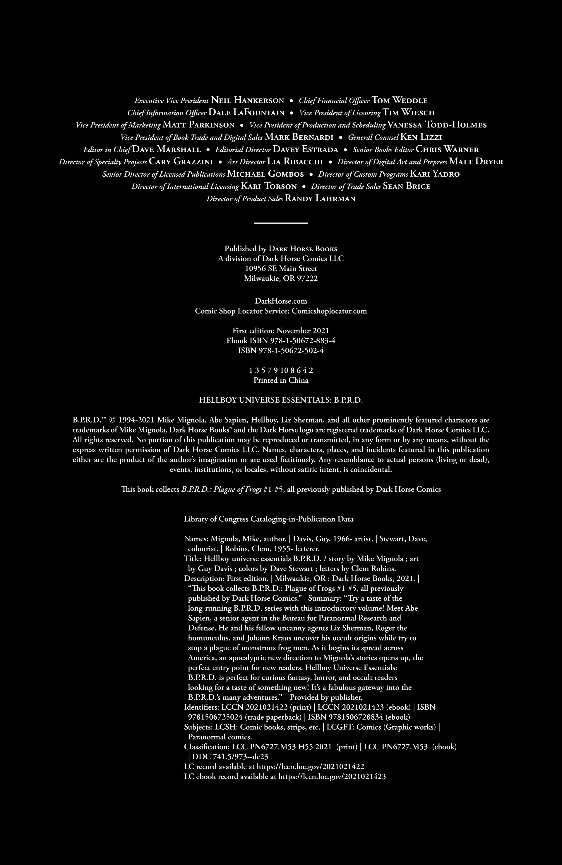 Read online Hellboy Universe Essentials: B.P.R.D. comic -  Issue # TPB - 4