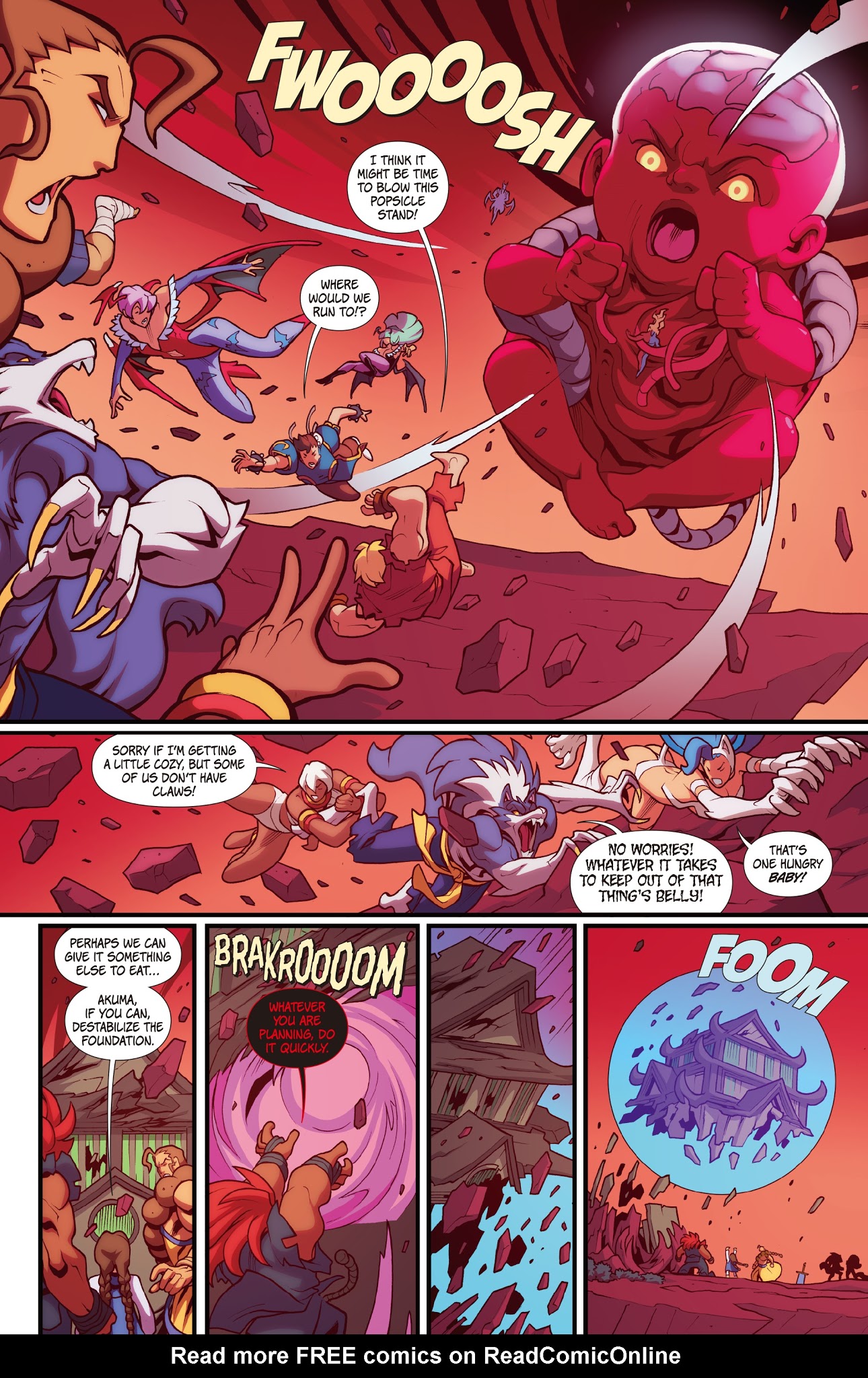 Read online Street Fighter VS Darkstalkers comic -  Issue #8 - 9