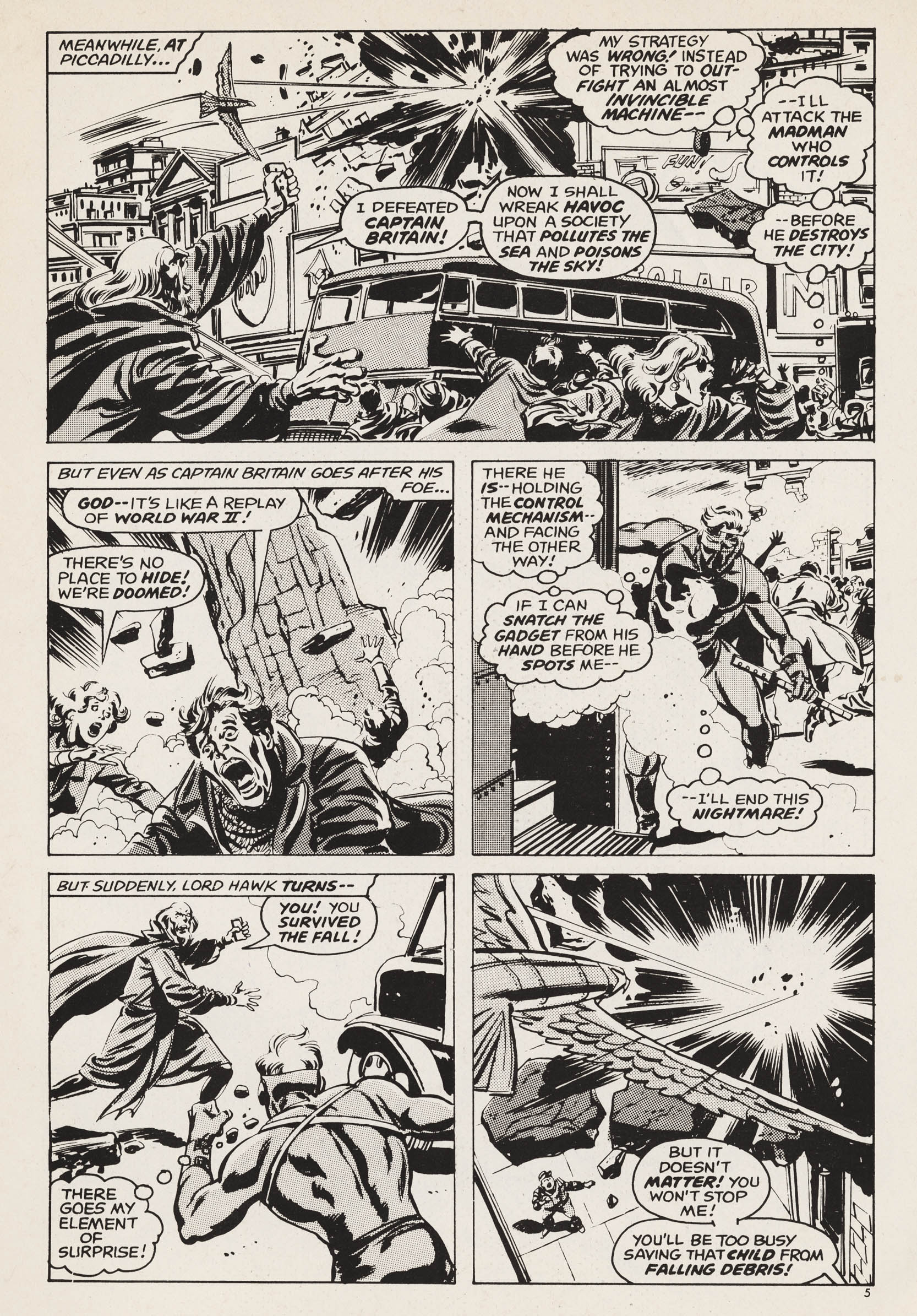 Read online Captain Britain (1976) comic -  Issue #30 - 5