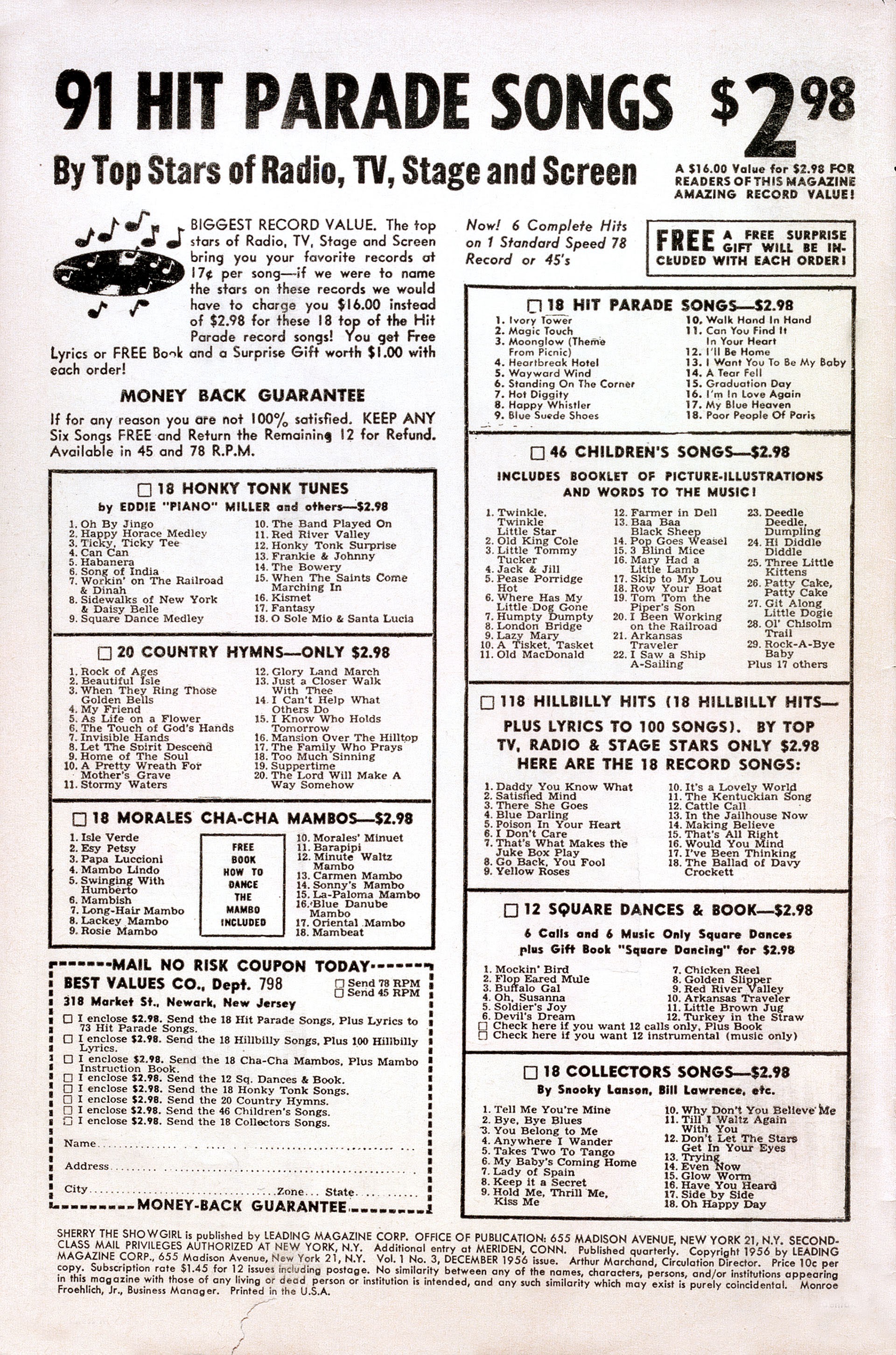 Read online Sherry the Showgirl (1956) comic -  Issue #3 - 2